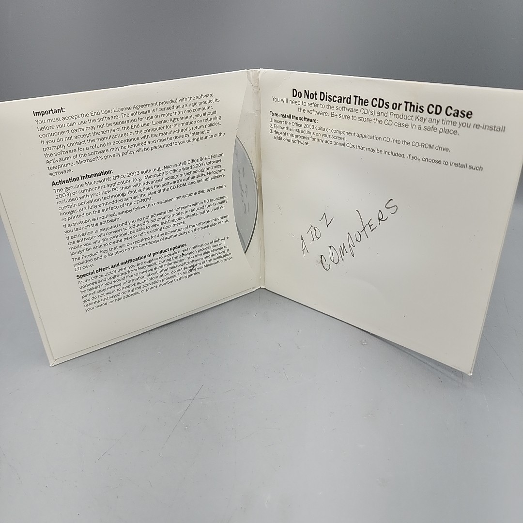 Microsoft OneNote 2003 OEM – One Note – Software with Key Opened
