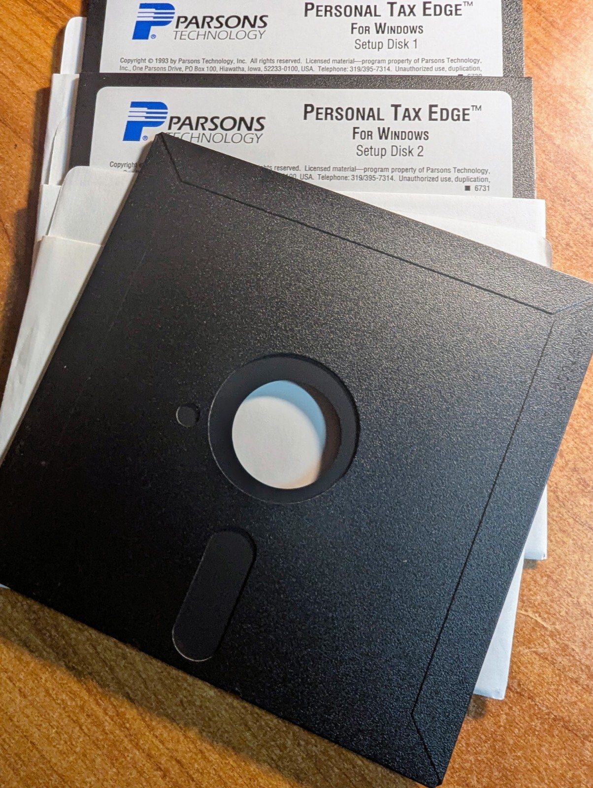 Vintage Parsons Technology Personal Tax Edge – 1993 on 3.5″ & 5.25″ Floppy Disks