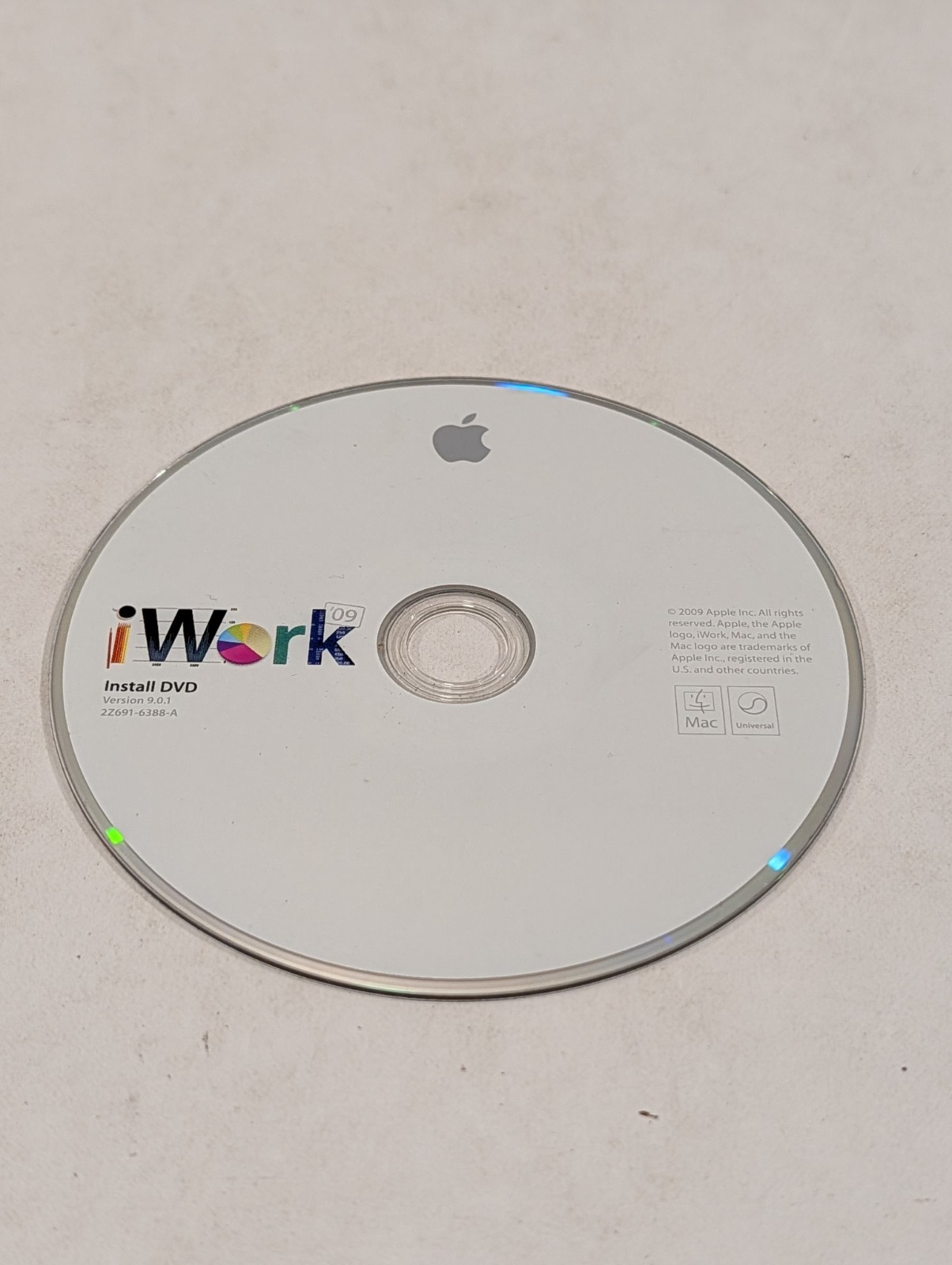 Apple iWork 09 Software Install DVD | Version 9.0.1 | DISC ONLY