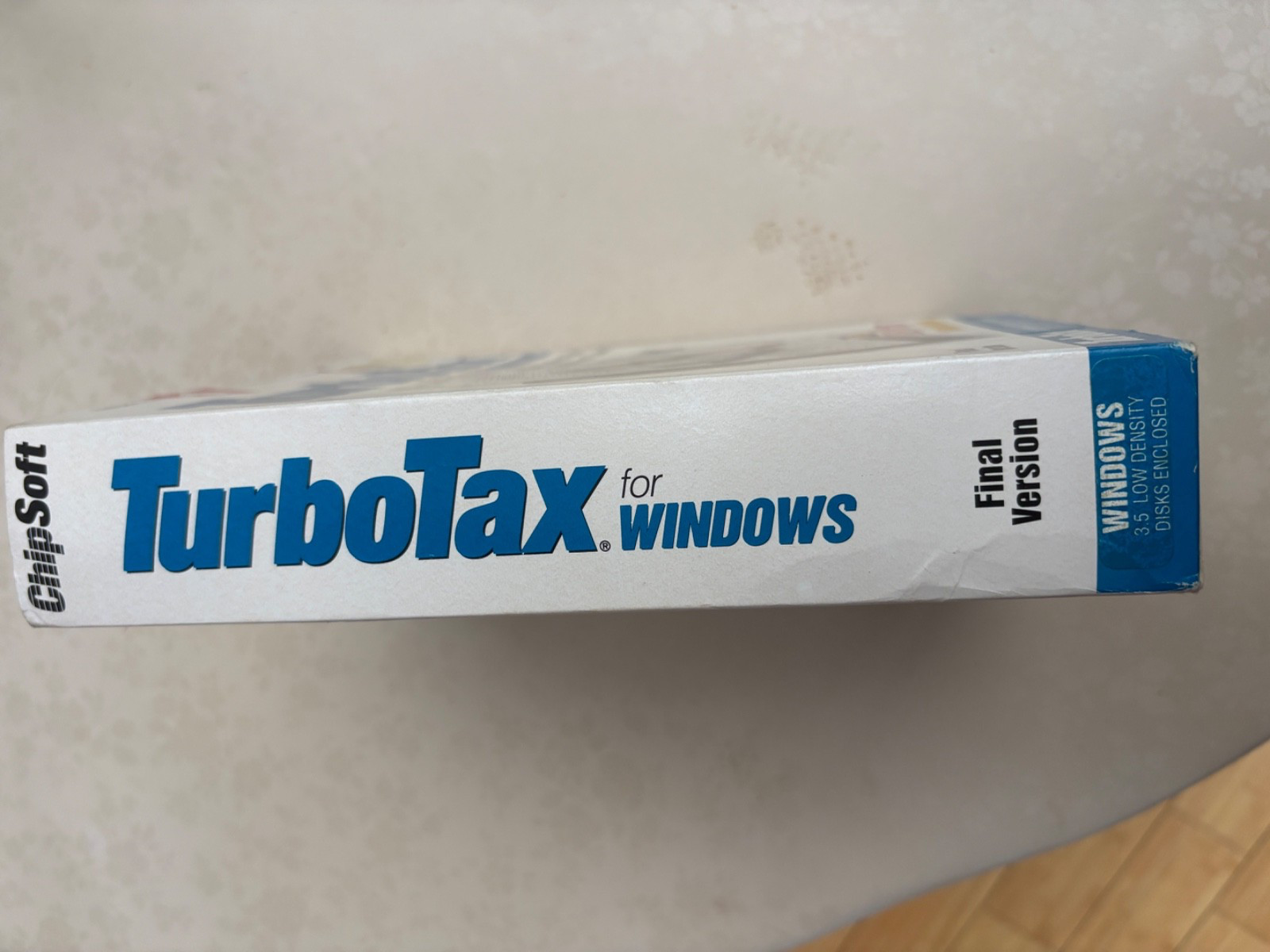 TURBO TAX SOFTWARE FOR WINDOWS YEAR 1992 3.5 DISKS FINAL VERSION NEW SEALED