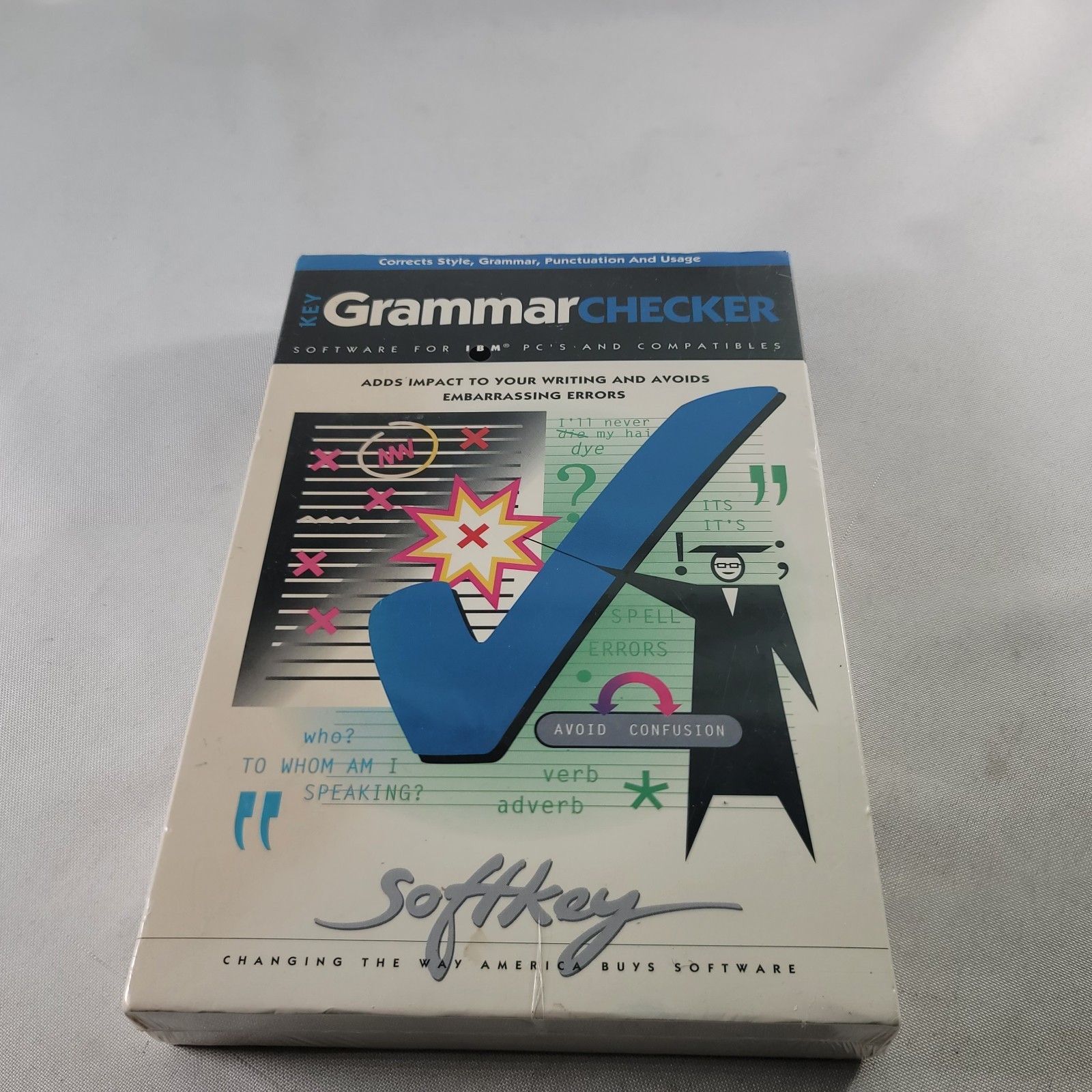 Grammar Checker Softkey Software Sealed IBM compatible 3 1/2 5 1/4 New/Sealed