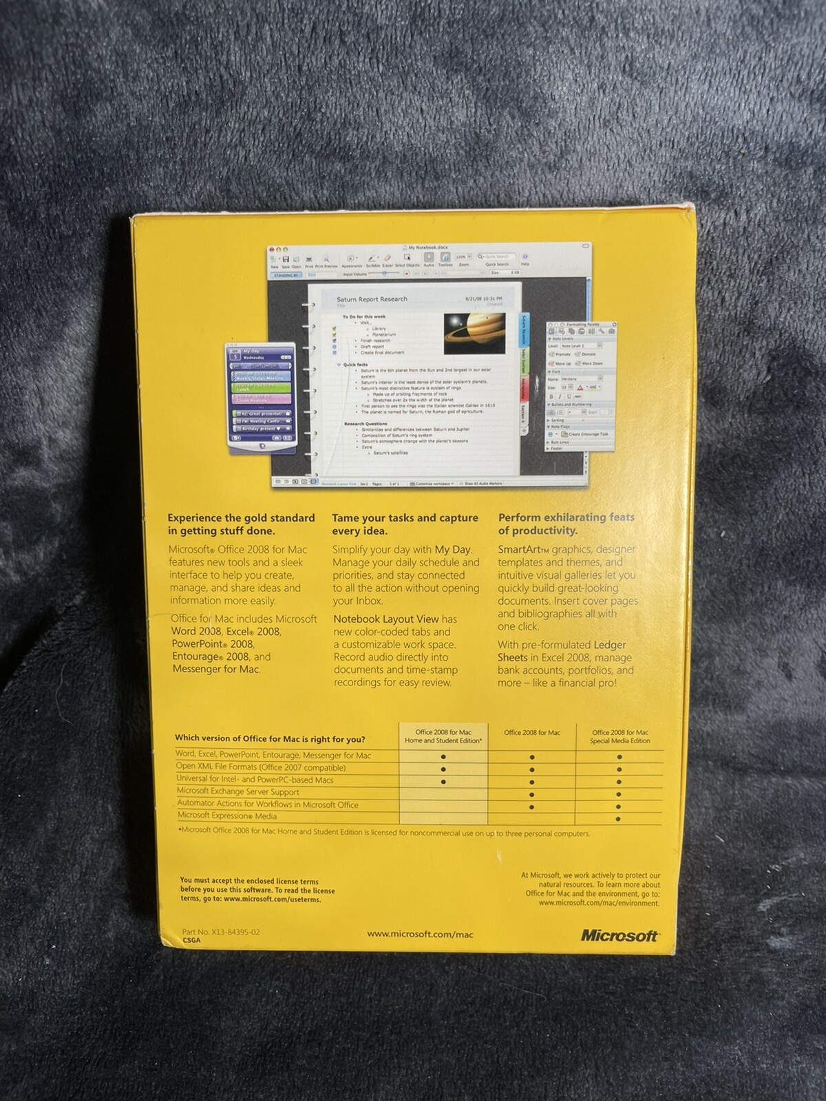 Microsoft Office 2008 Home and Student Edition for Mac with key