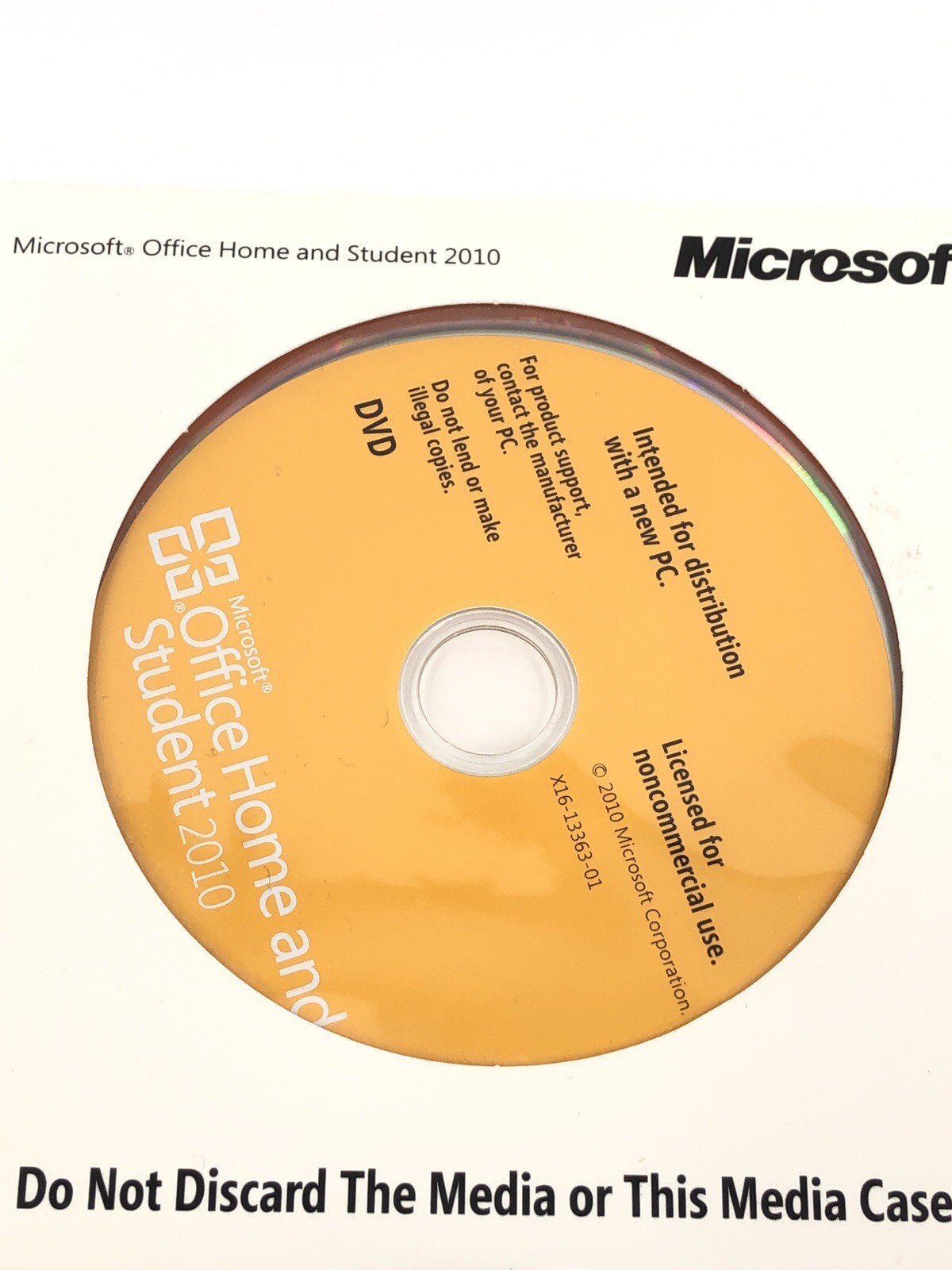 MS Microsoft Office 2010 Home and Student Unlimited -Noncommercial Use- OEM