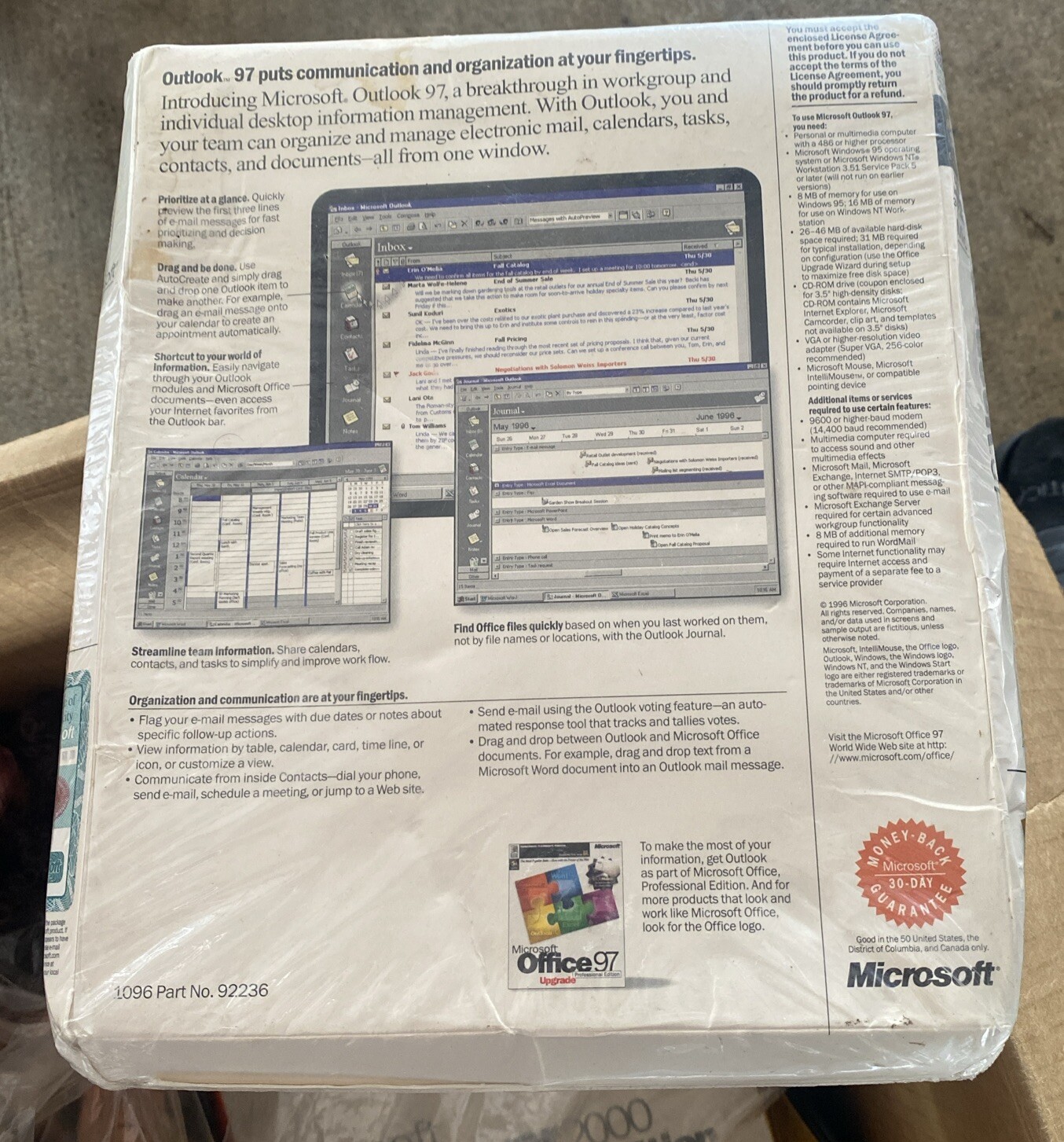 Microsoft Outlook 97 New sealed!! Rare!!! Free Shipping!!