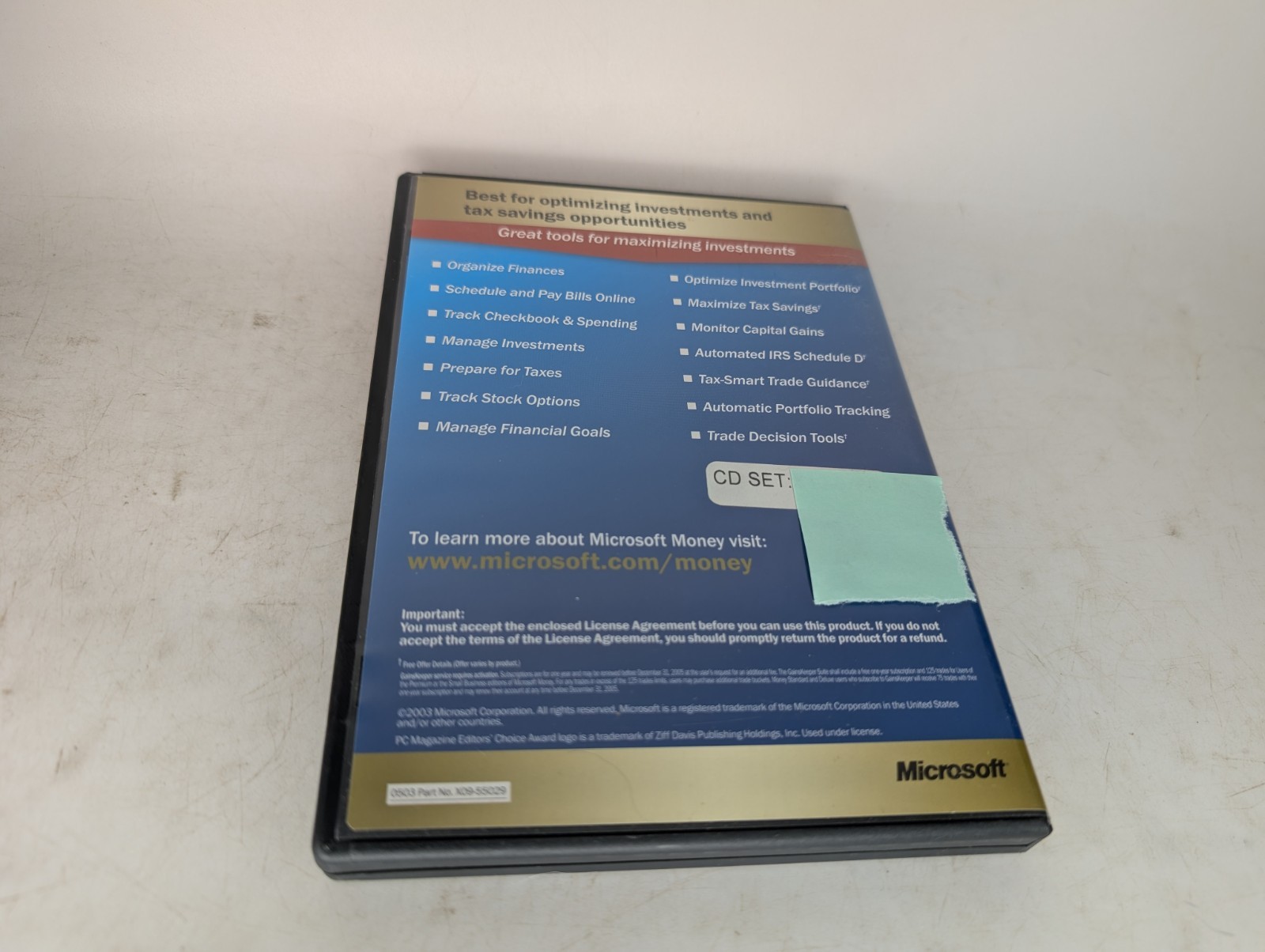 Microsoft Money 2004 Premium Personal Finance Software Windows CD Retail Version