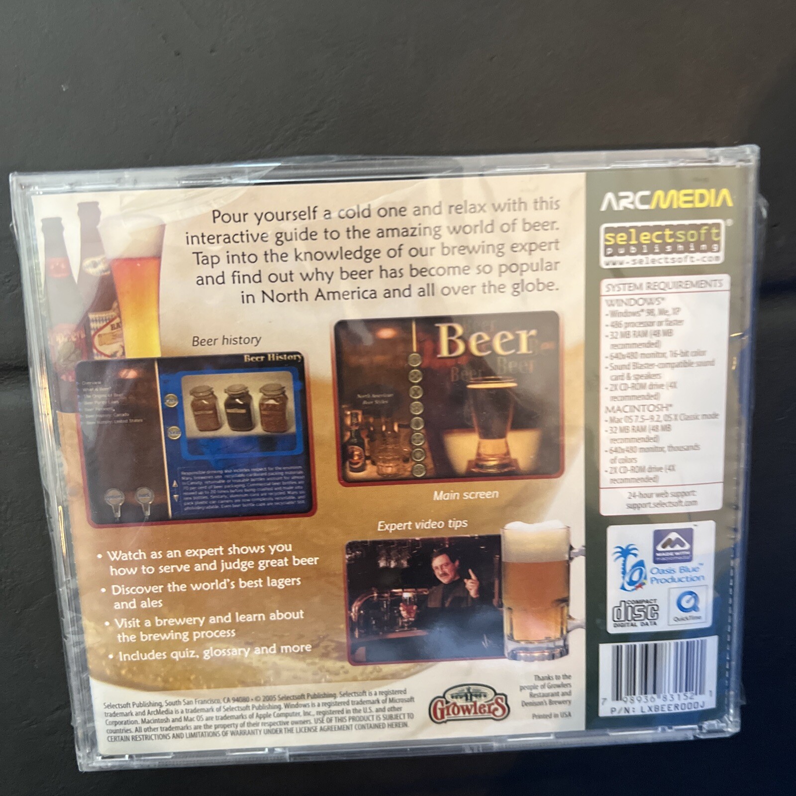 – Guide To the Amazing World Of Beer- CD ROM- Windows XP Compatible