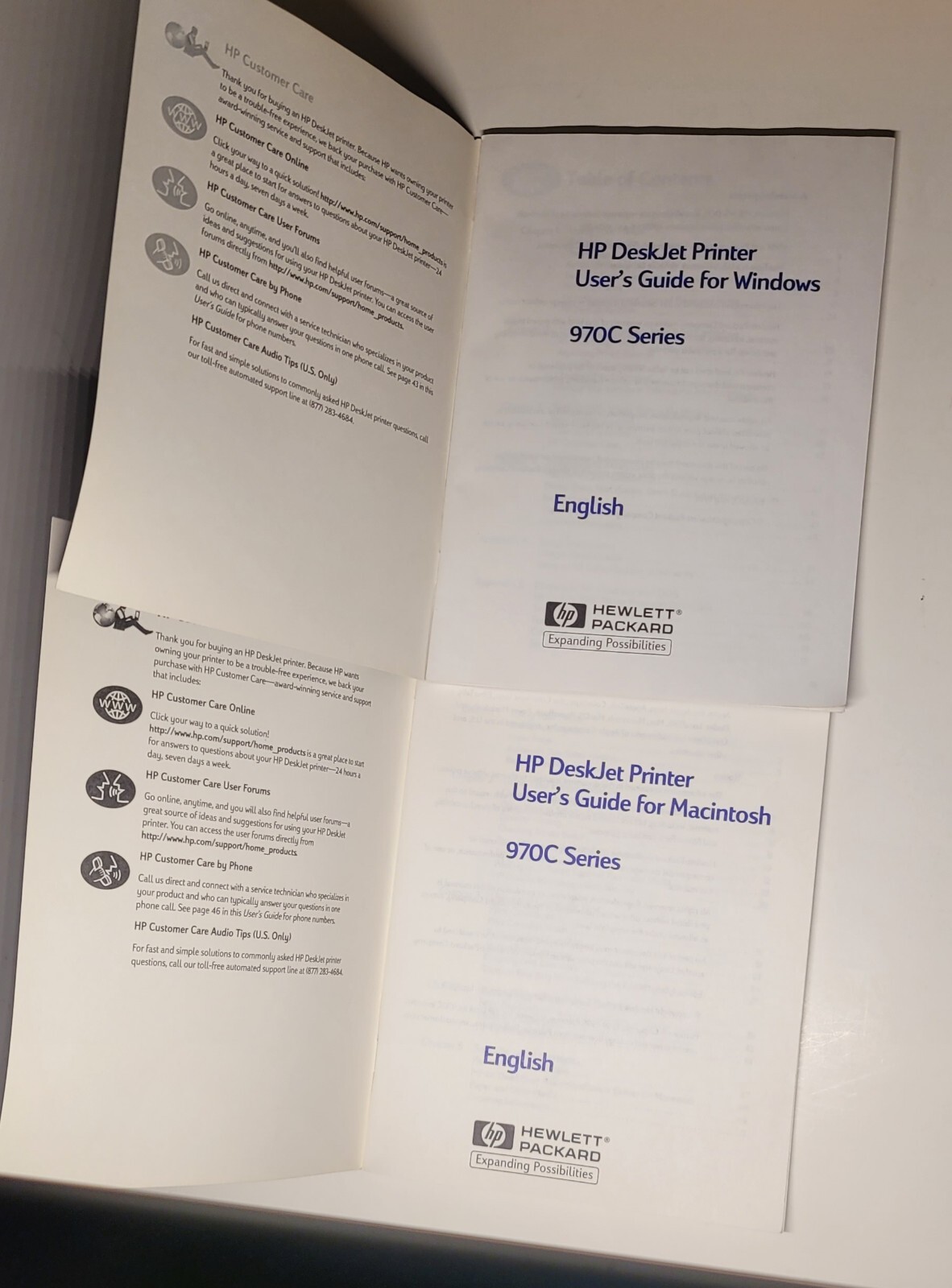 HP Deskjet Printer 970C Series Printer – User’s Guide ~ No CD Mac & Windows