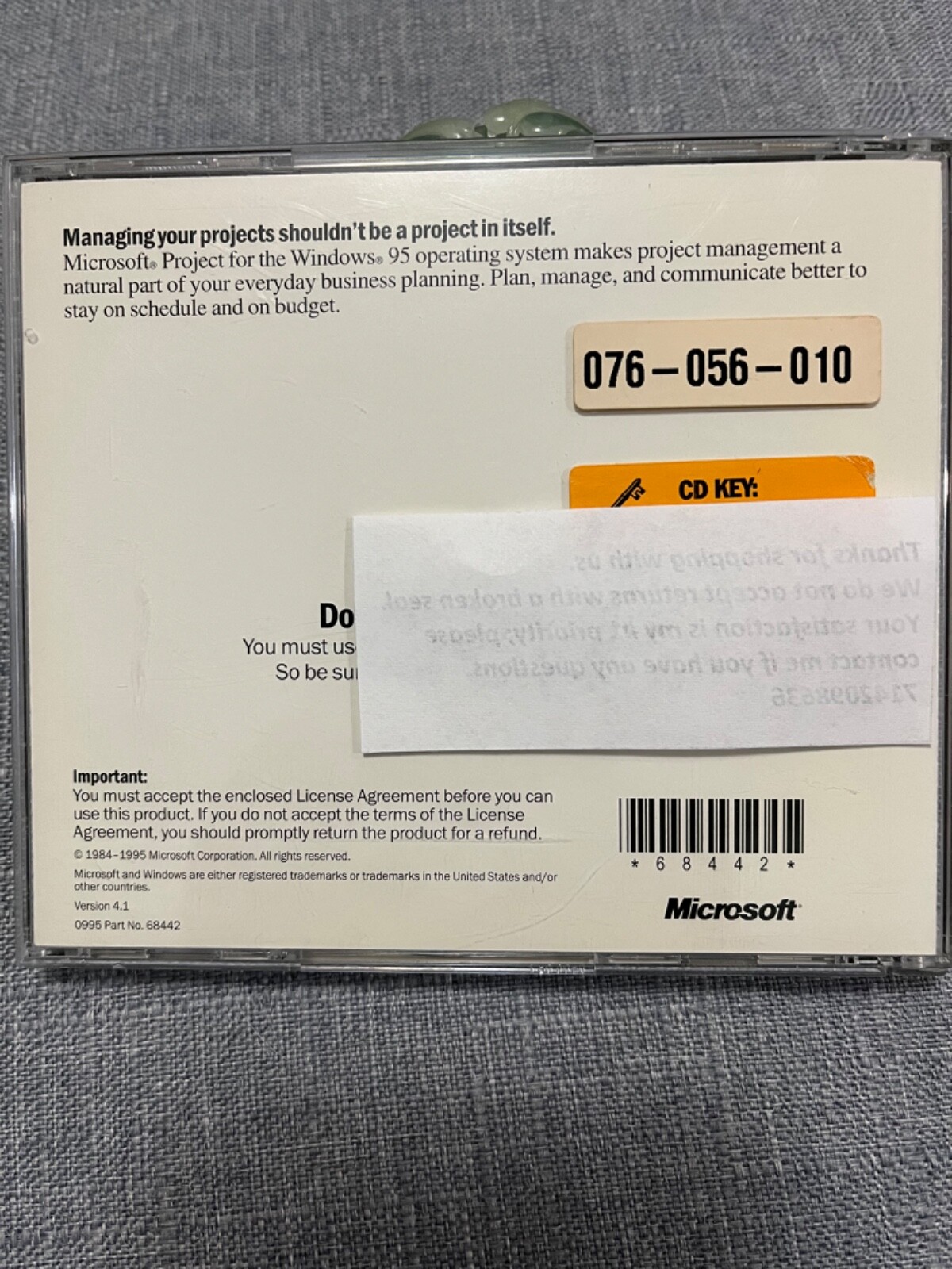 Microsoft Project_Designed For Windows 95