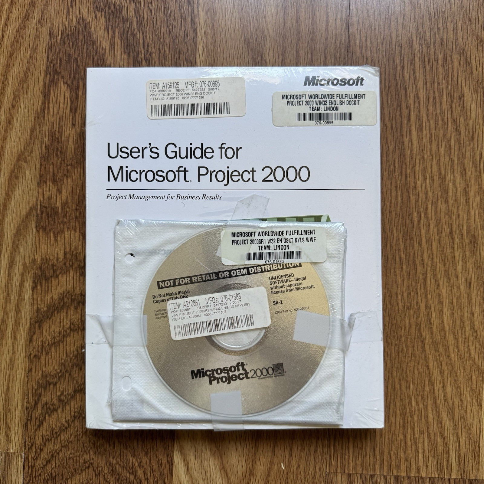 Vintage Microsoft Project 2000 Sealed With User’s Guide