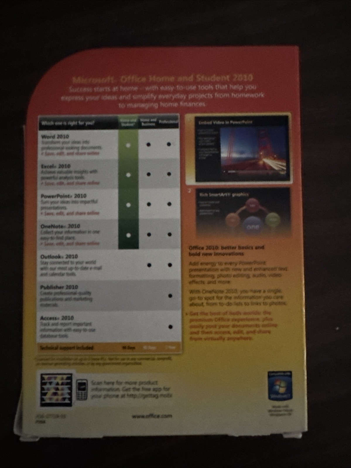 Microsoft Office Home & Student 2010 Software Suite DVD Family Pack for Windows