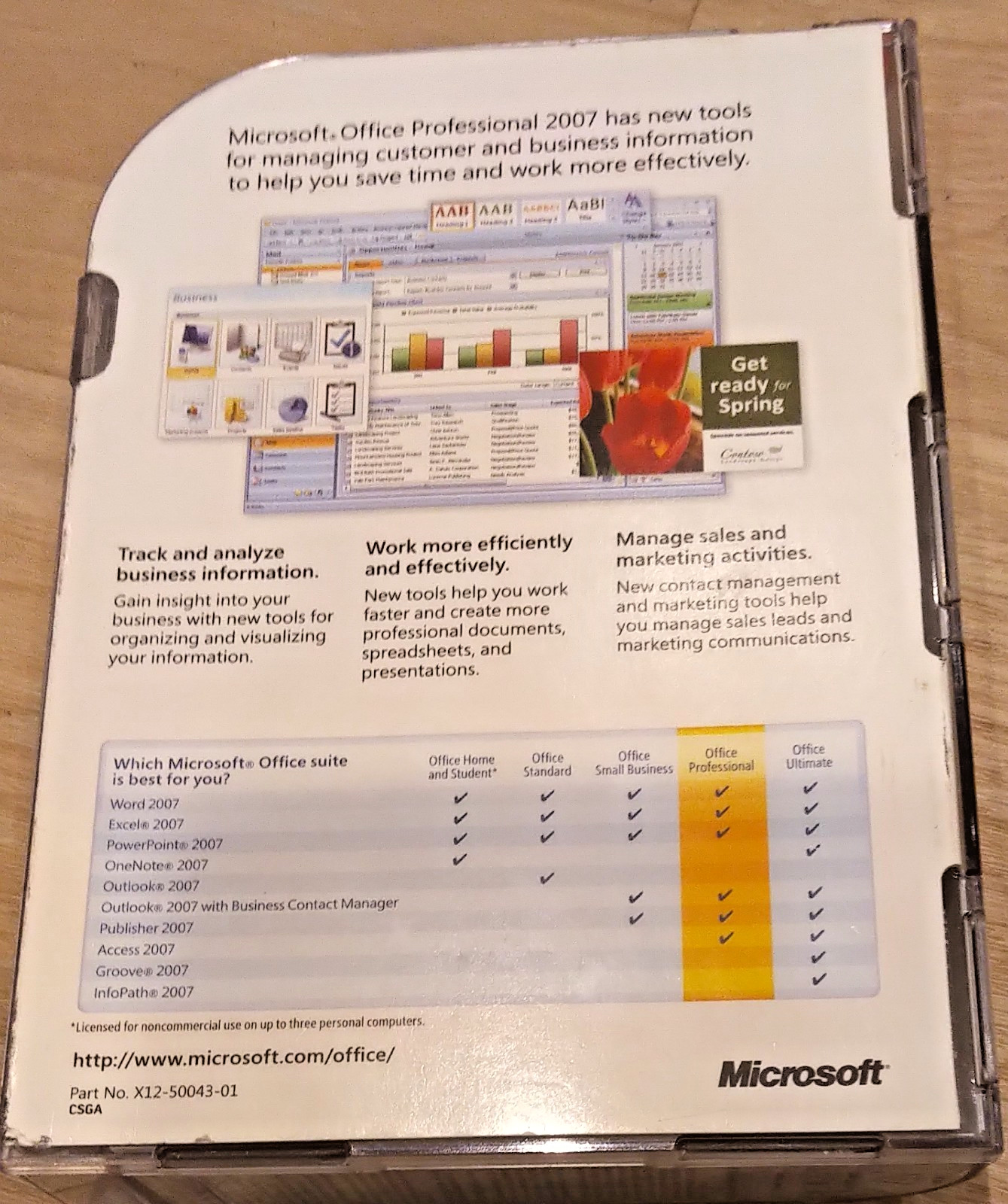 Microsoft Office 2007 Professional with Disc and product Key