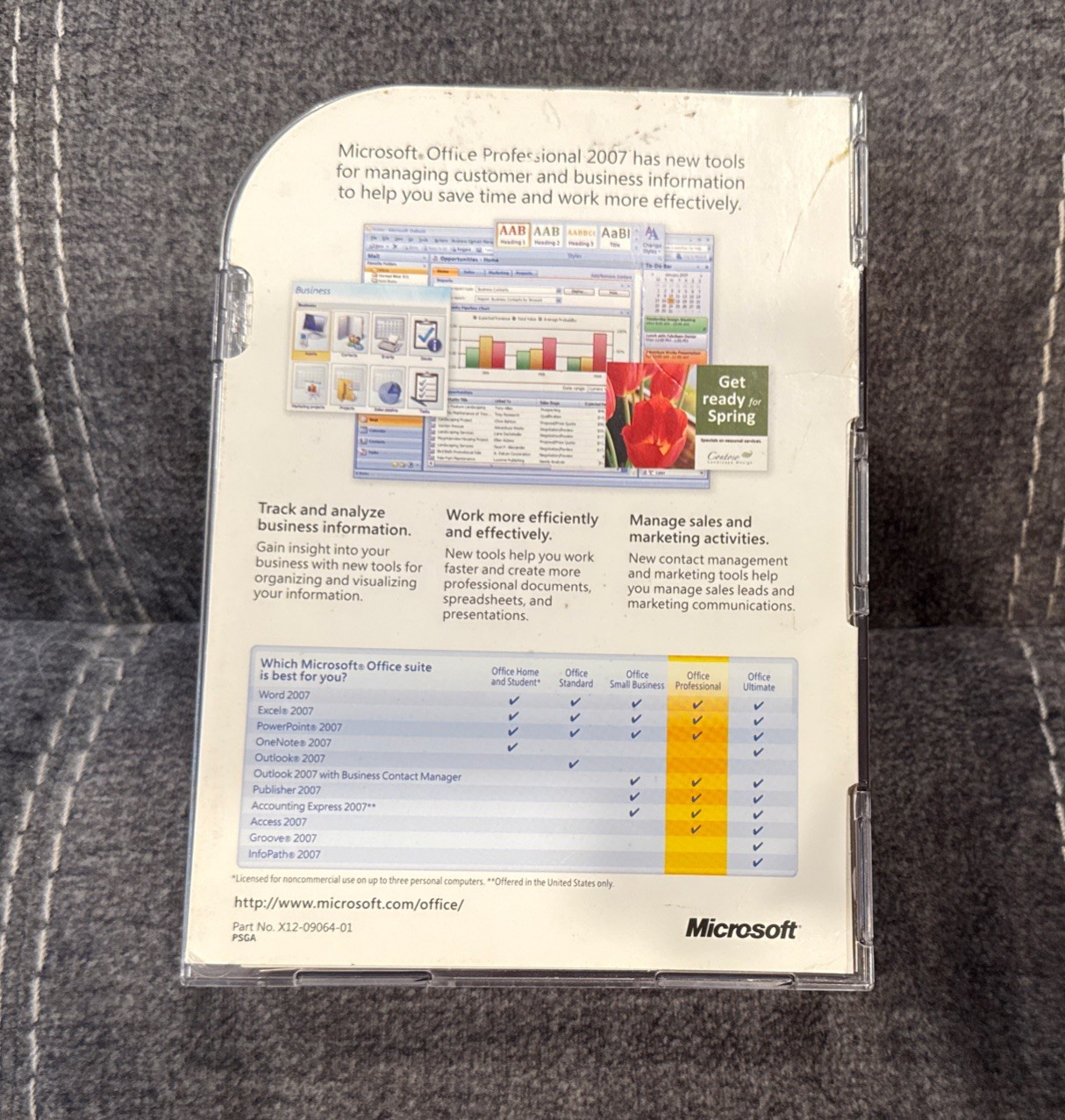 Official Microsoft Office Professional 2007 Upgrade w Product Key! ~ Fast Ship!