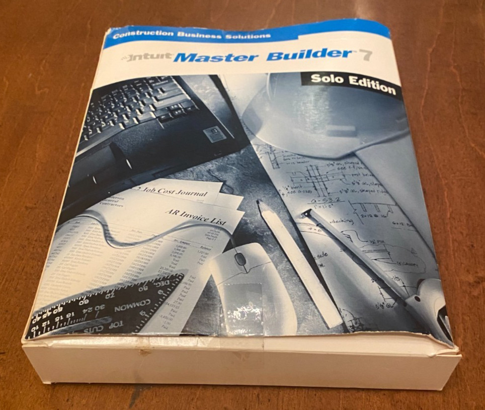Intuit Master Builder 7 Solo Edition Construction Business Software Boxed
