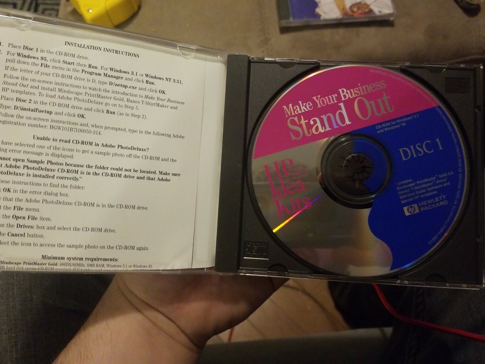 HP Idea Kits disc 1-2 Vintage CD Software For Business Marketing Cards,posters