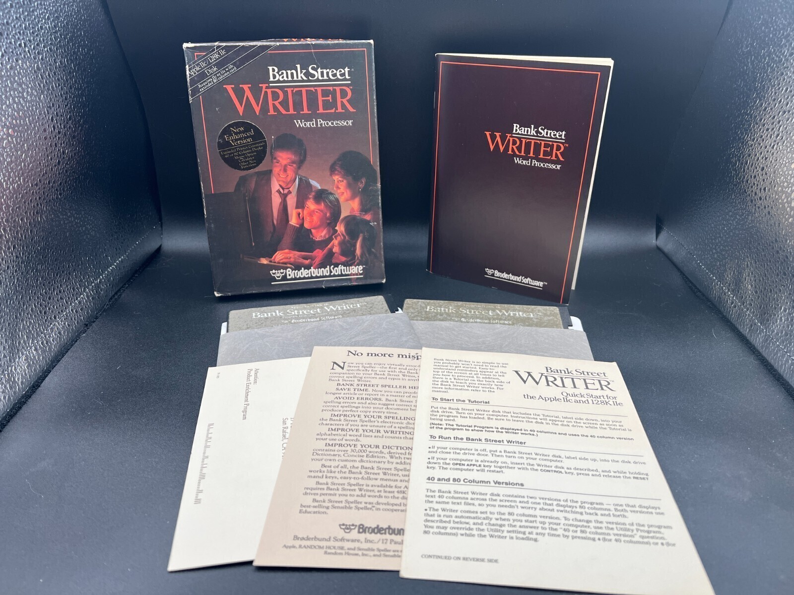 Bank Street Writer Software – Apple IIc / IIe, 1984 Broderbund, Complete in Box