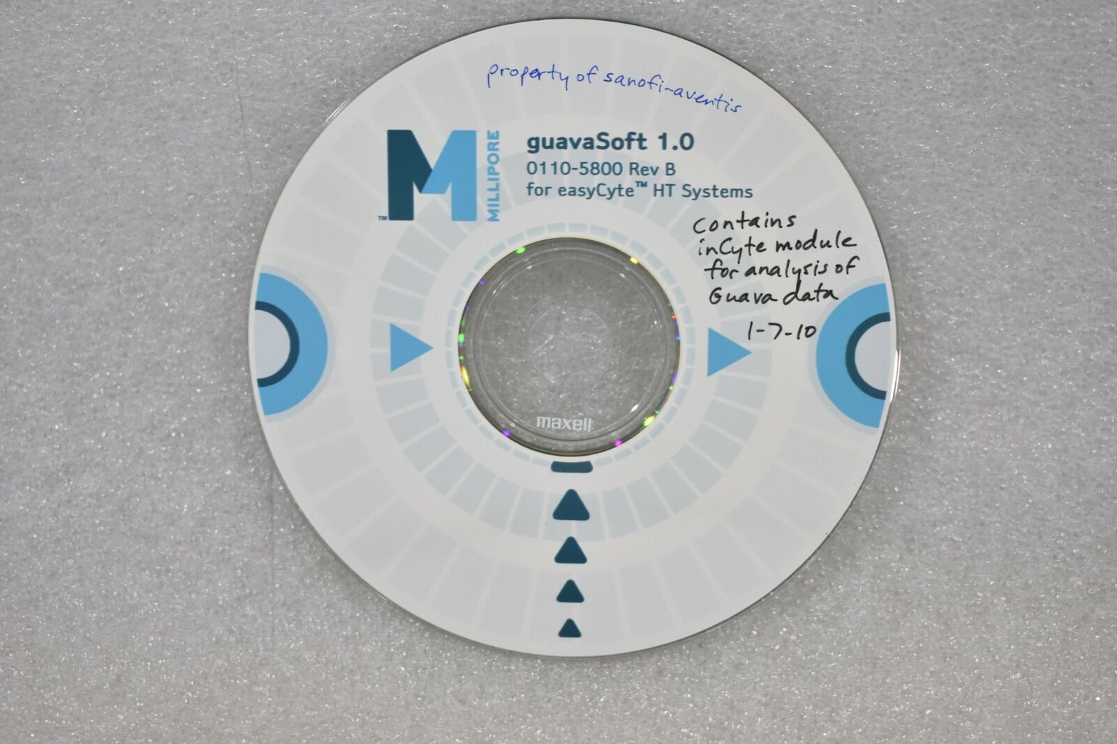 MILLIPORE GUAVASOFT 1.0 0110-5800 REV. B FOR EASYCYTE HT SYSTEMS