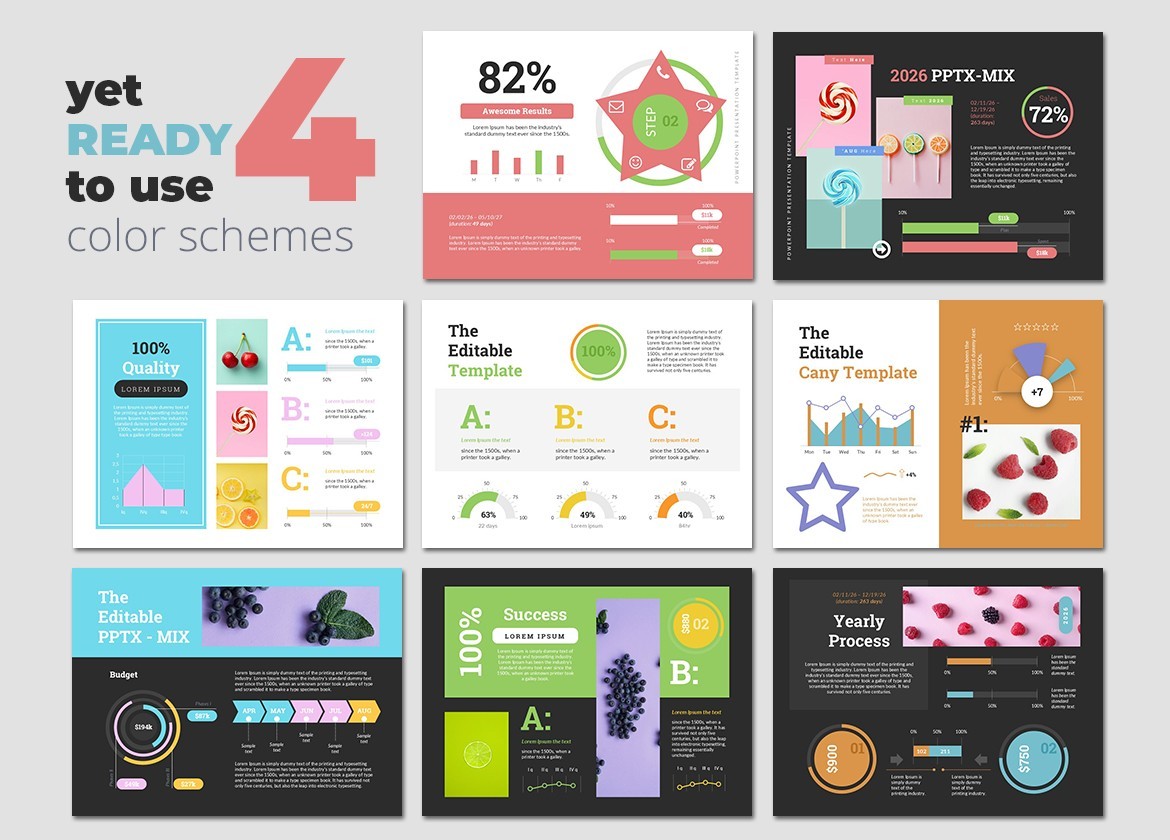4×3 PPTX PowerPoint Presentation Template