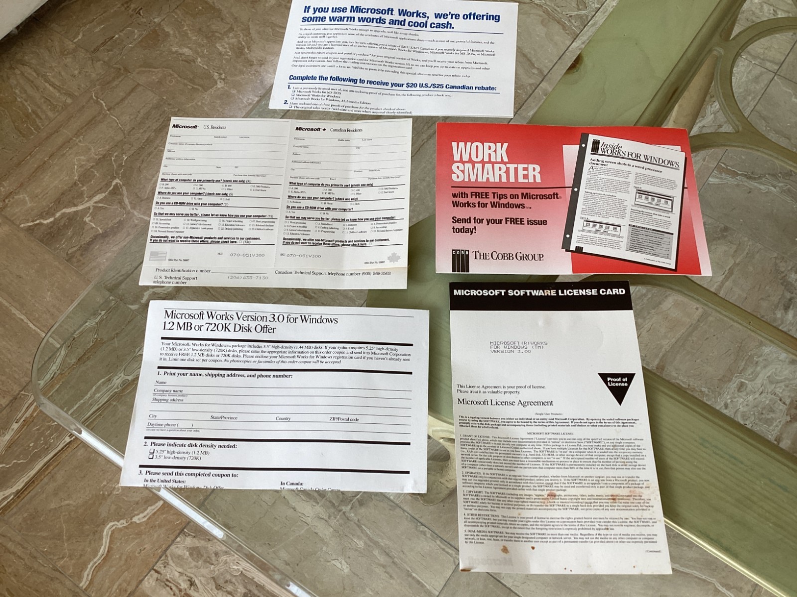 Vintage Microsoft Works 3.0 for Windows on 3.5 Floppy Disks & Manual