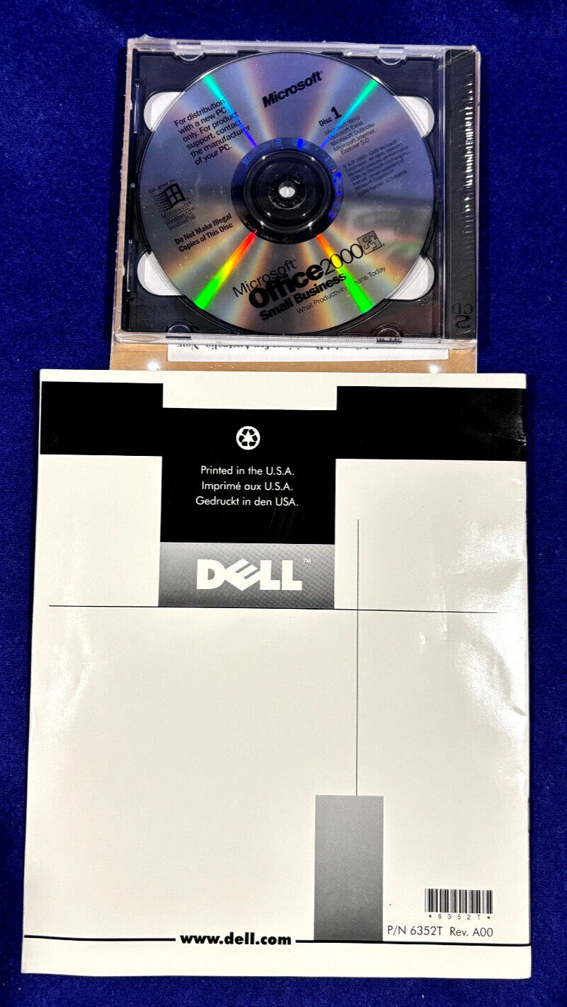 Microsoft Office 2000 Small Business Edition Upgrade -NEW & Sealed for a Dell PC