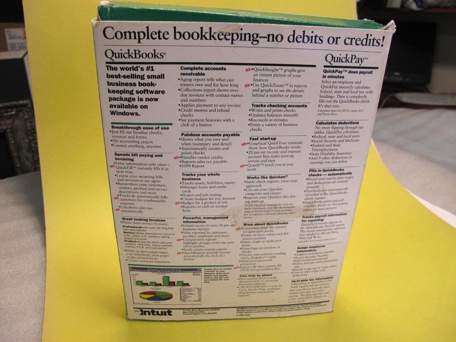 Quickbooks & Quickpay Version2.1 3 1/2 in disks Early QB Vintage