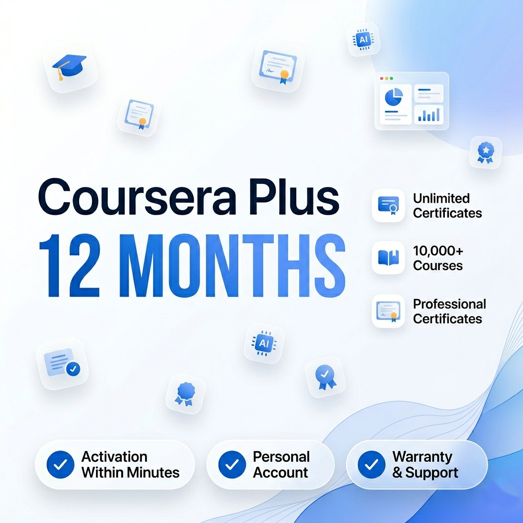 Coursera Plus | 1 Year – Subscription | Worldwide | Unlimited Courses