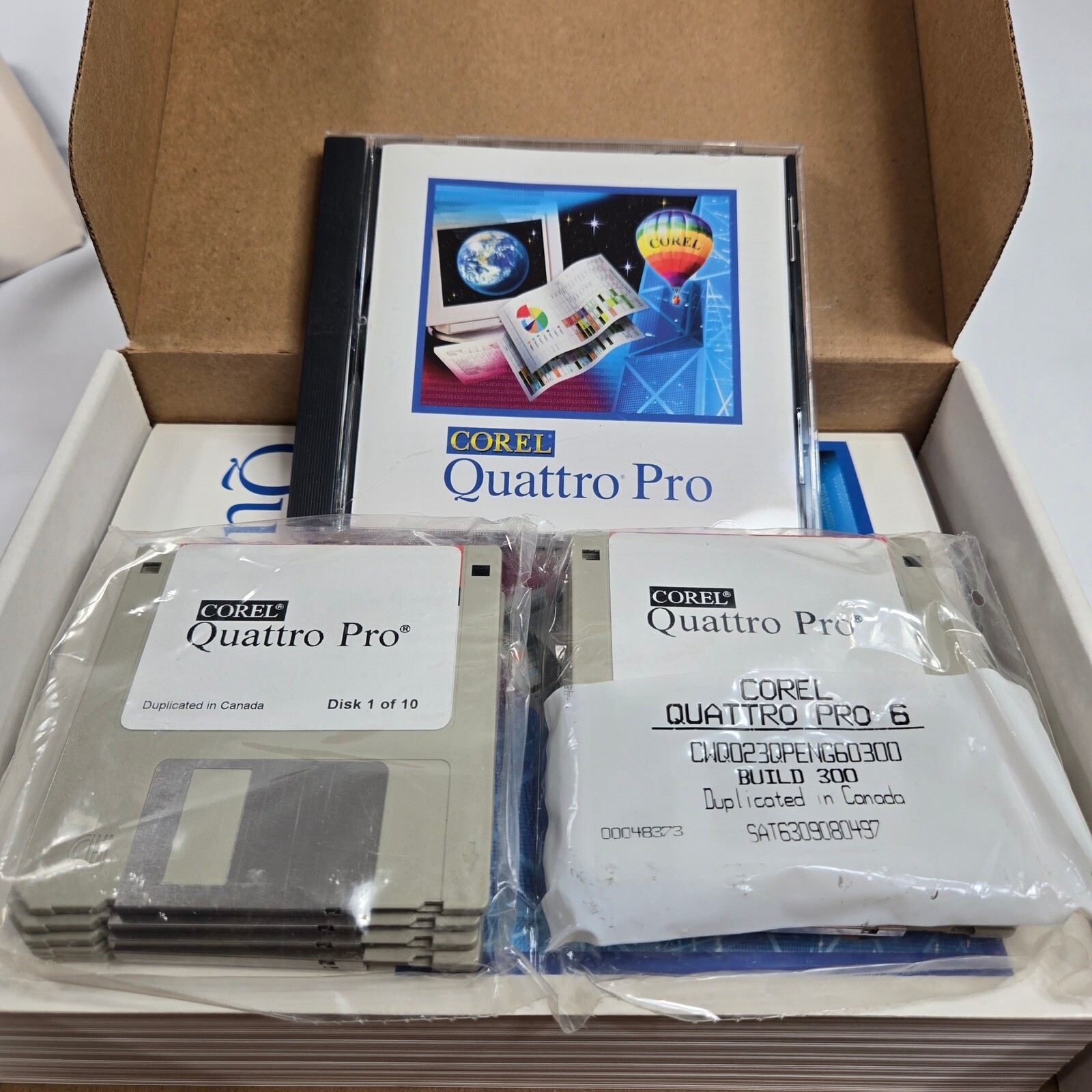 Open Box Corel Quattro Pro Spreadsheet Graphics Software Windows 3.5″ Floppy +CD