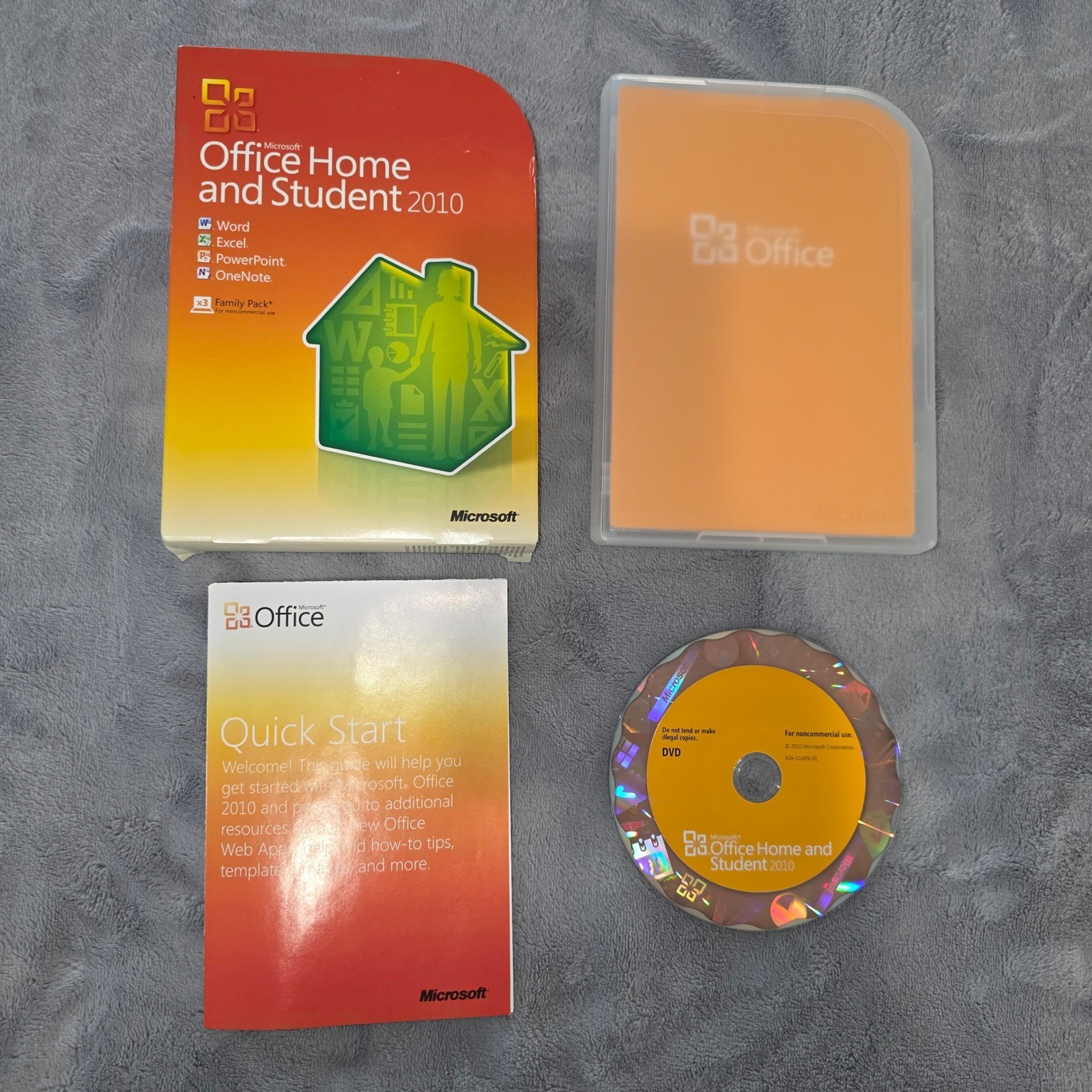 Microsoft Office Home and Student 2010 Family Pack 3 PC Windows DVD Product Key