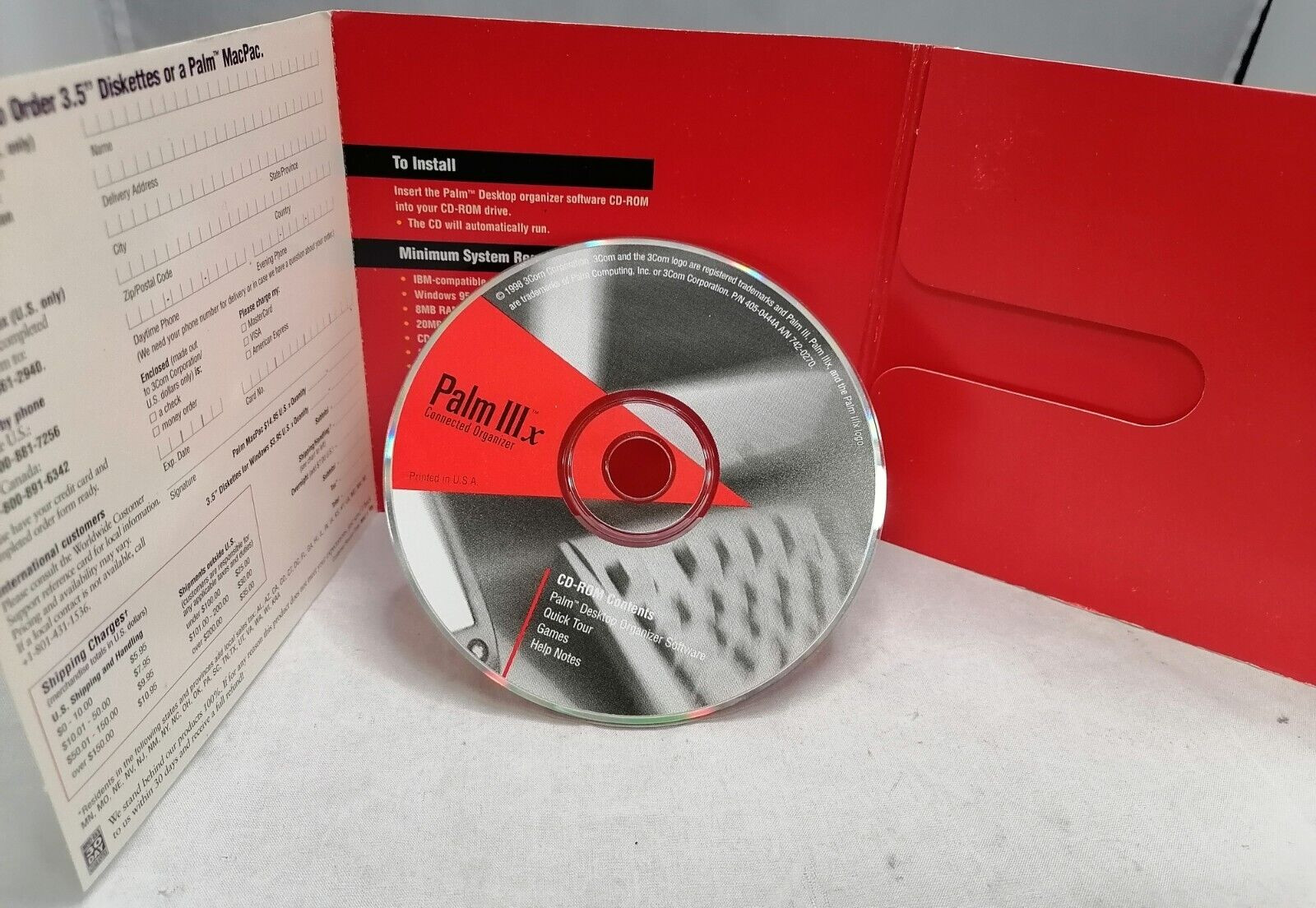 Vintage 1998 Palm IIIx™ Desktop Organizer Software CD