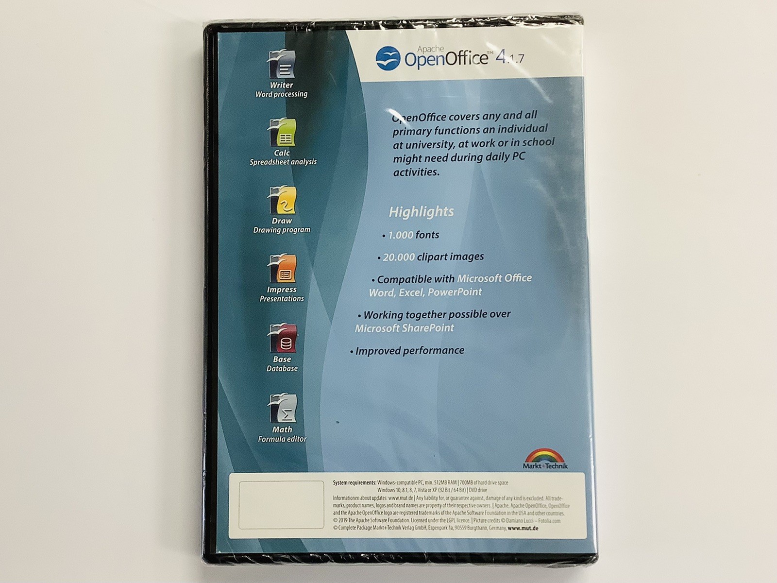“BRAND NEW” Apache Open Office 4.1.7 (Windows) FACTORY SEALED FREE SHIPPING