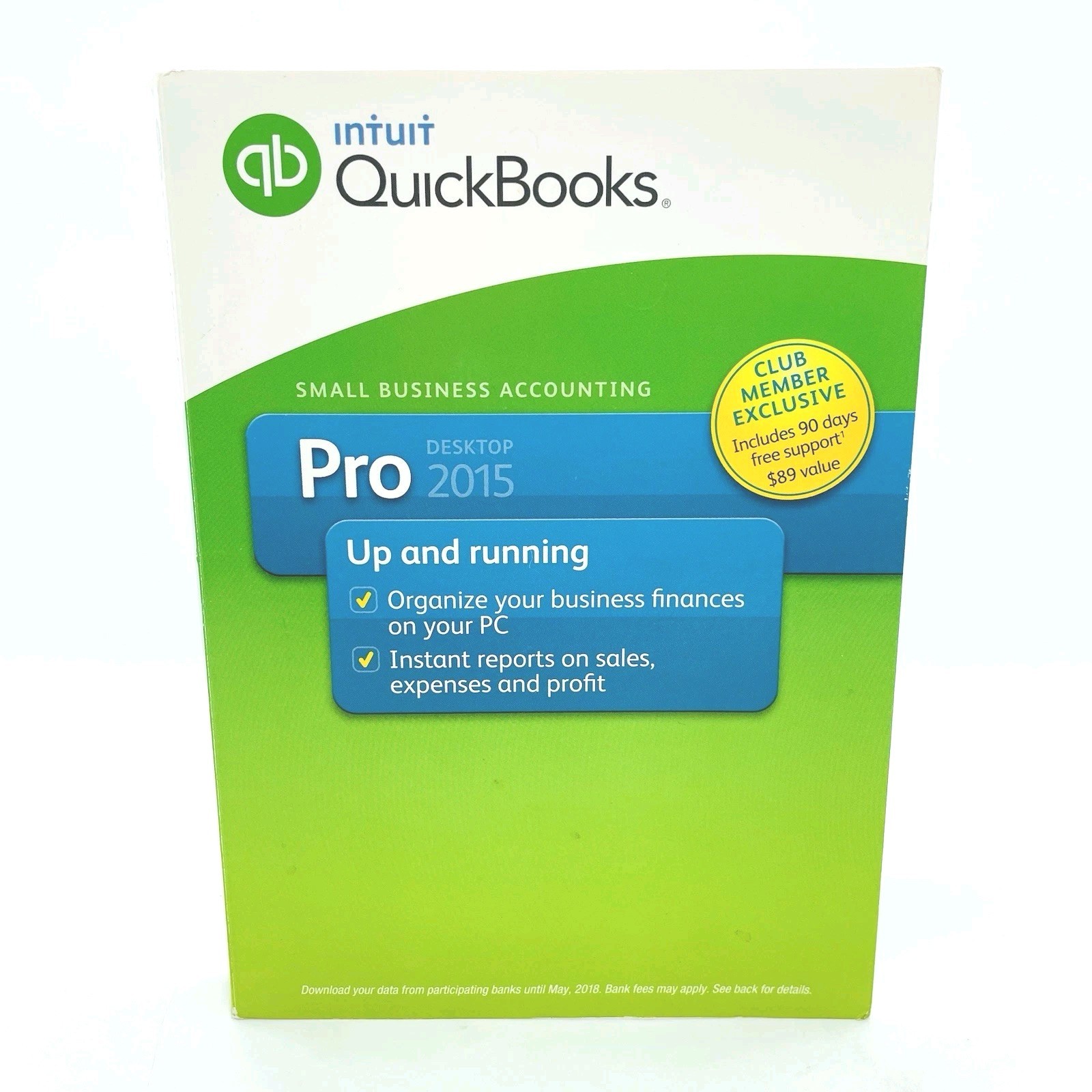 Intuit Quickbooks Desktop Pro 2015 (Windows PC) Genuine OEM w/ License Key Code