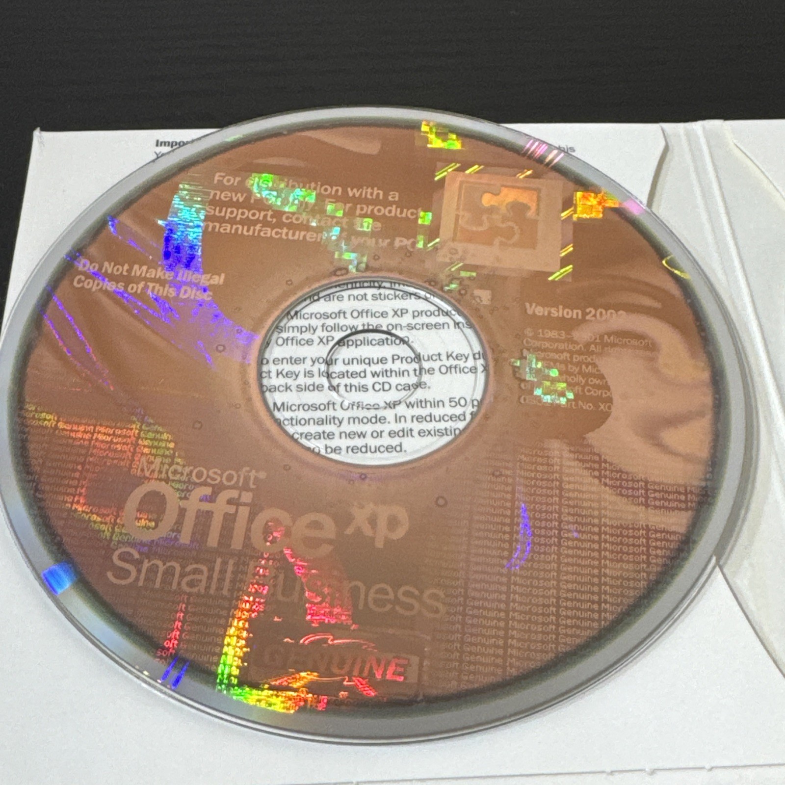 2001 Microsoft Office XP Small Business SBE for Windows Discs w/ Product Key