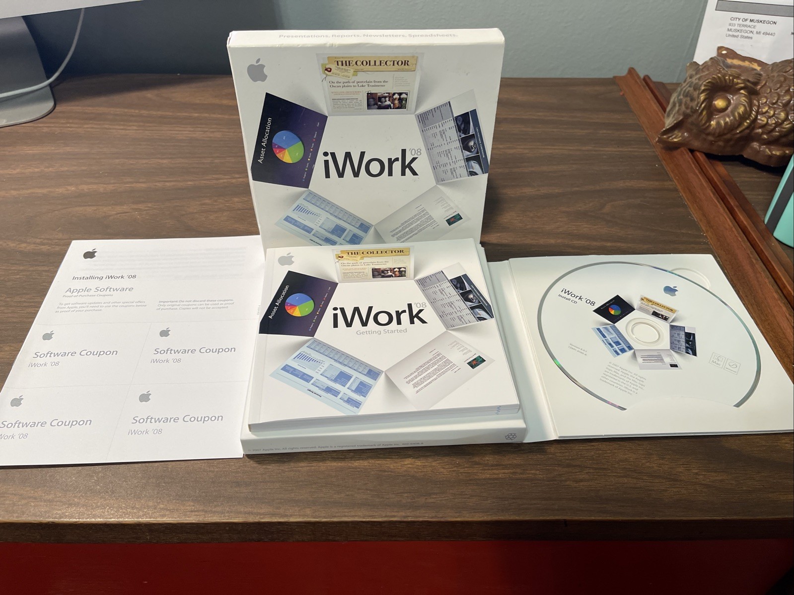 Apple Mac iWork ’08 Includes Keynote, Pages, Numbers Box Inserts