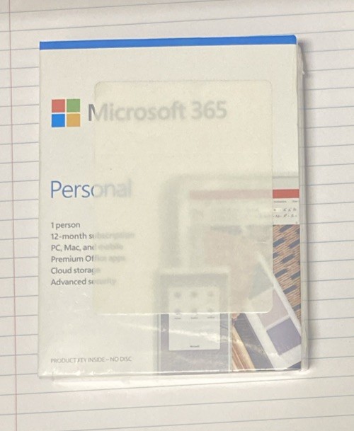 Microsoft 365 Personal – Box Pack – 1 Person – 12 Month