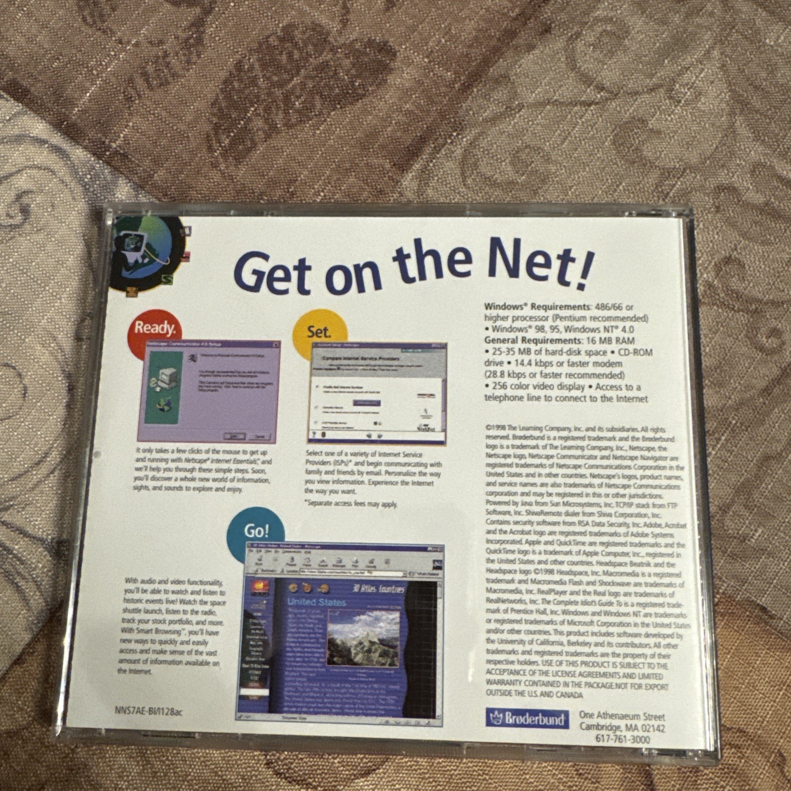 Netscape Internet Essentials Netscape Communicator 4.5 Software Broderbund 1998