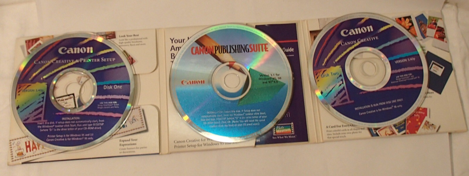 Canon Creative 3 PC Software Complete Publishing Suite Printer Setup CD-ROM