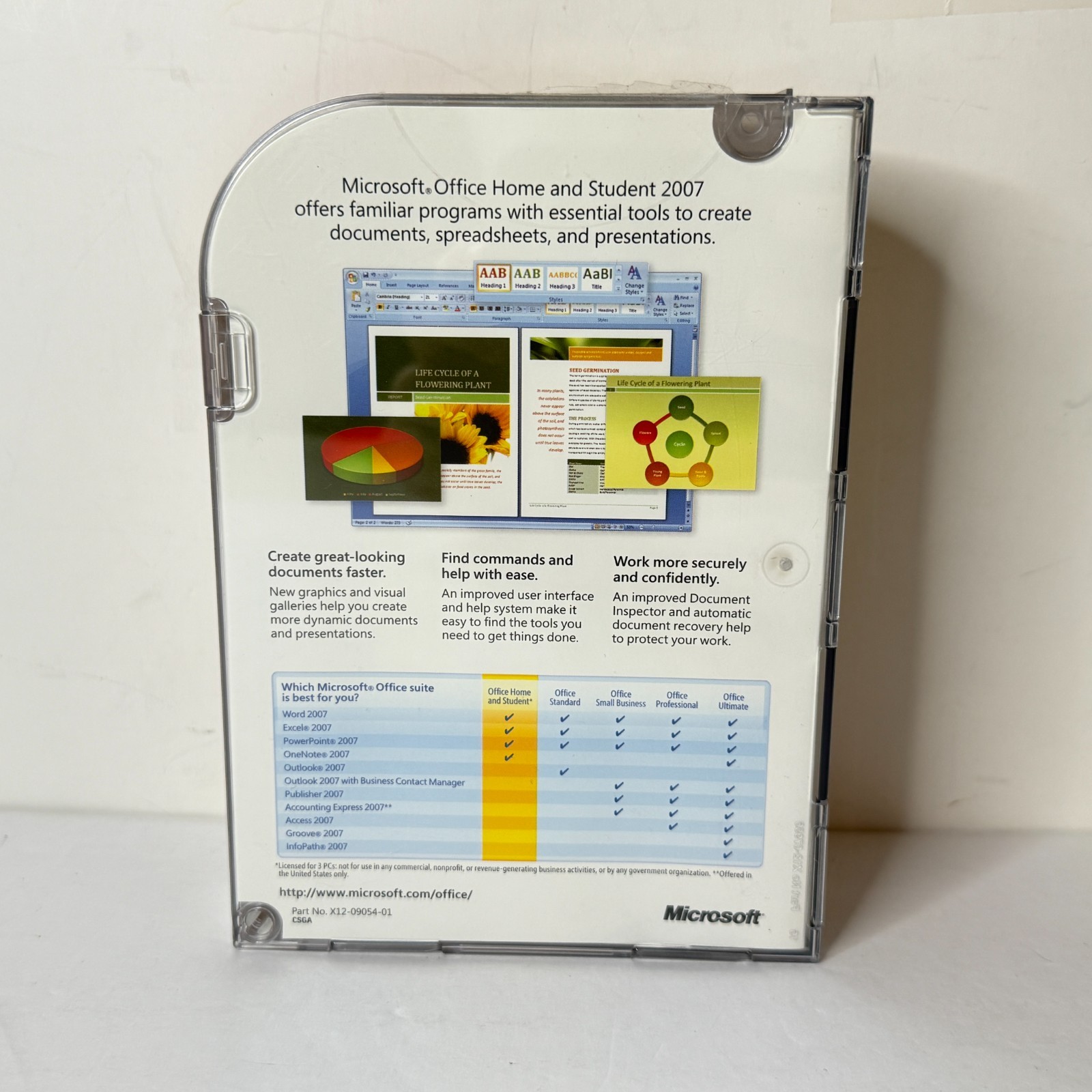 Microsoft Office Home and Student 2007 Complete w/ Product Key OPEN BOX