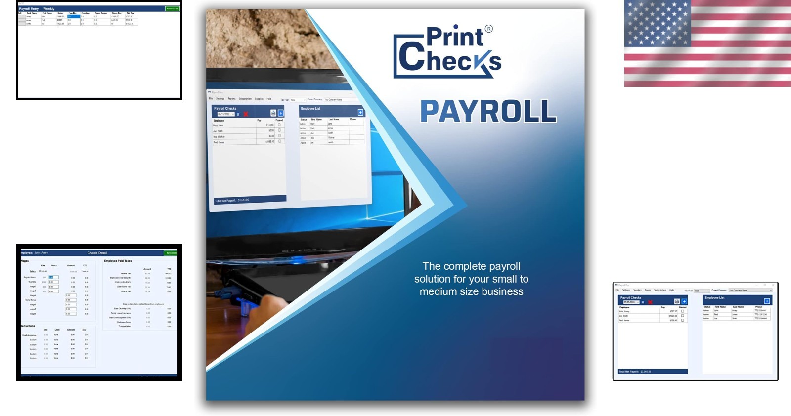 Payroll Software with Forms Generation for W-2s and 1099s – Windows Compatible