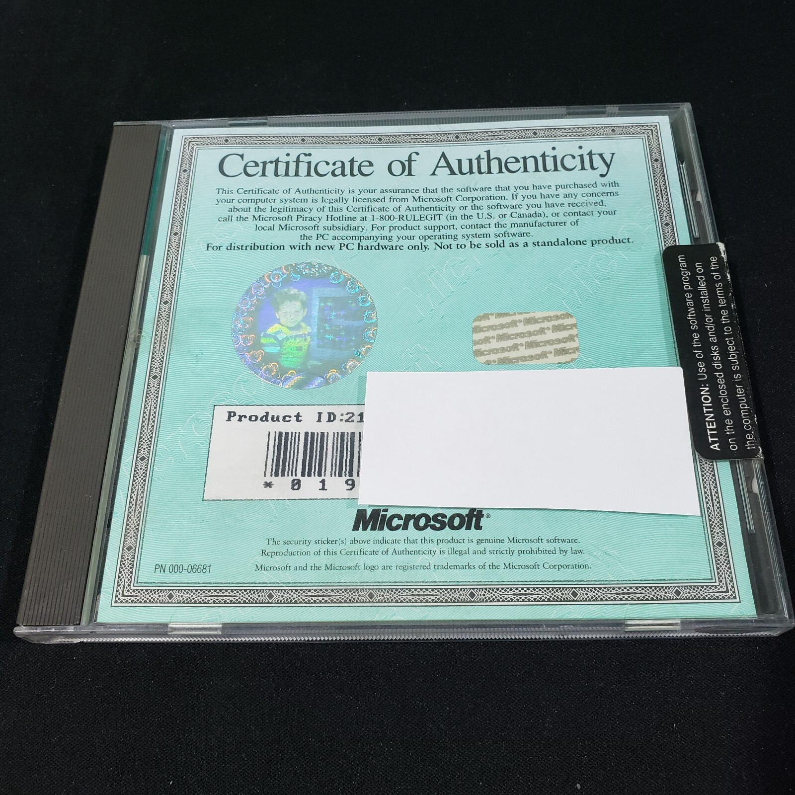 MICROSOFT WORKS 1994 – BRAND NEW & SEALED – (CD ROM) Certificate of Authenticity