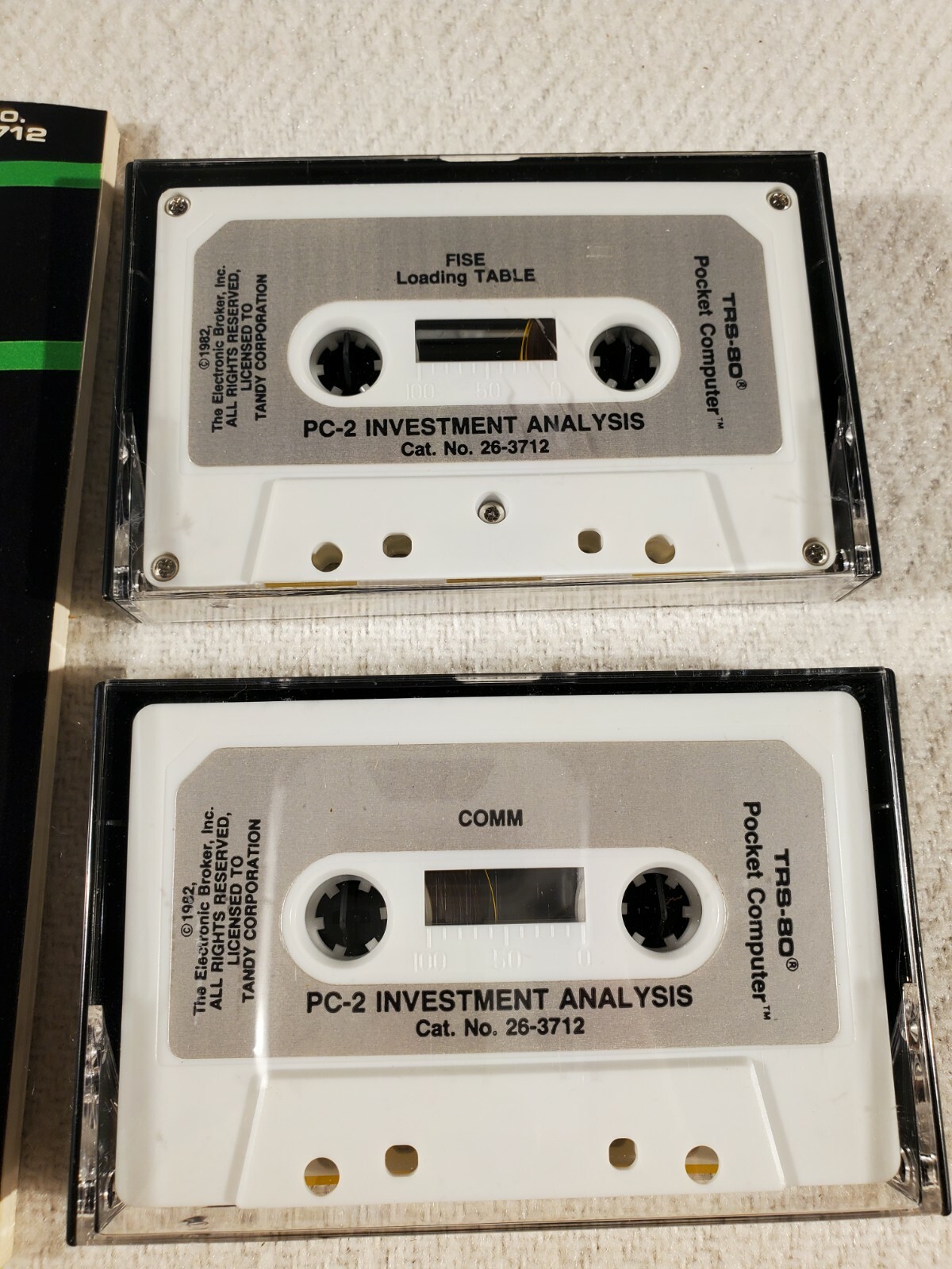 Radio Shack Tandy TRS-80 PC-2 Software Library Cassette ~ Investment Analysis