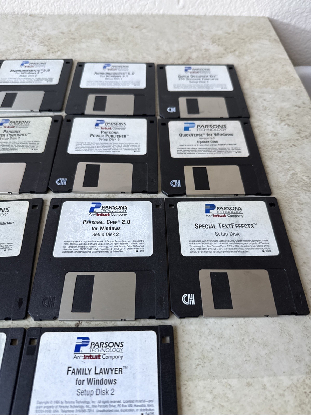 Parsons Technology Software Windows 3.5″ Floppy Medical History Legal Images