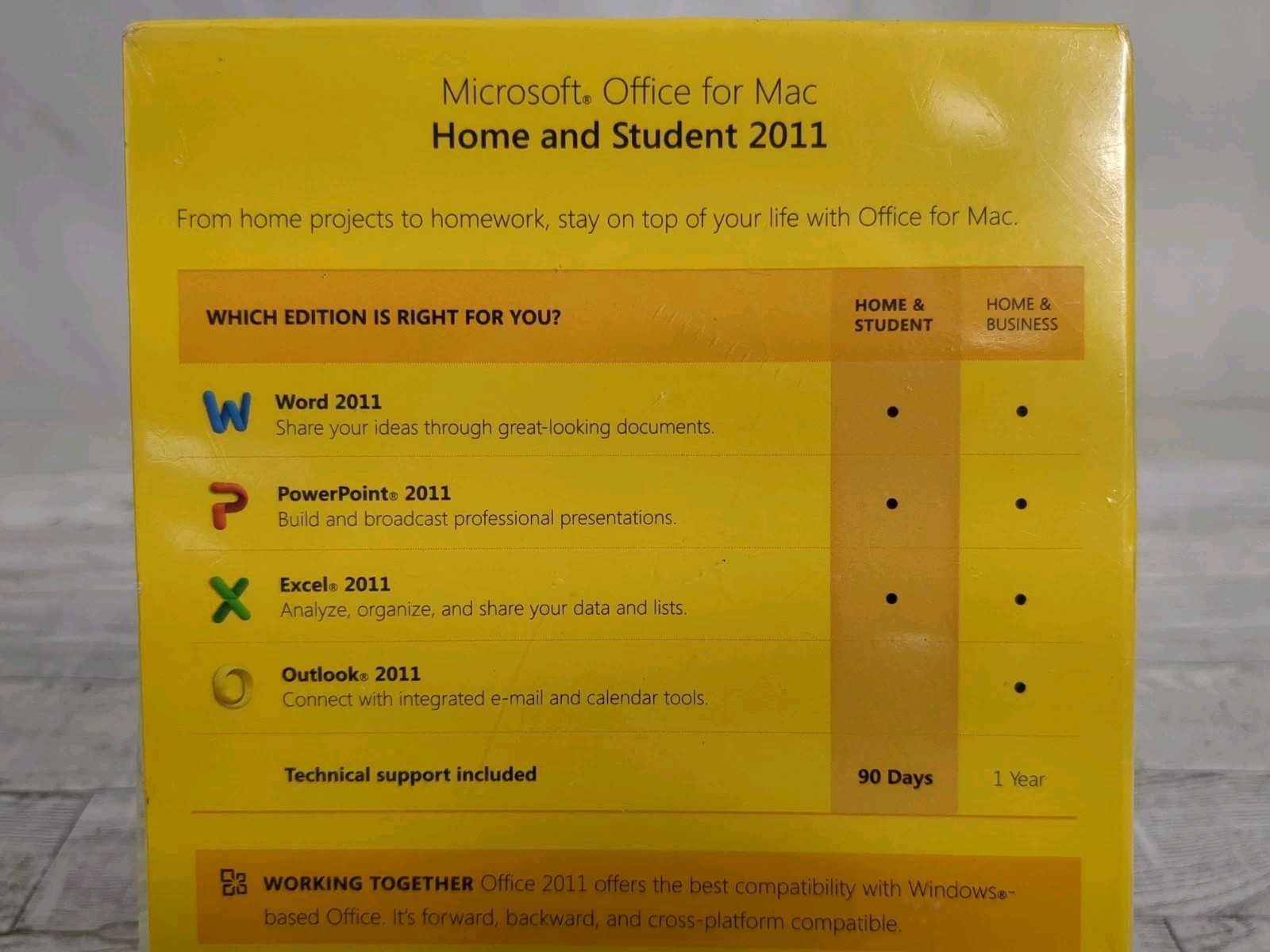 NSB MICROSOFT Office:Mac 2011 Home & Student Family Pk Software(3 Users/3 Macs)