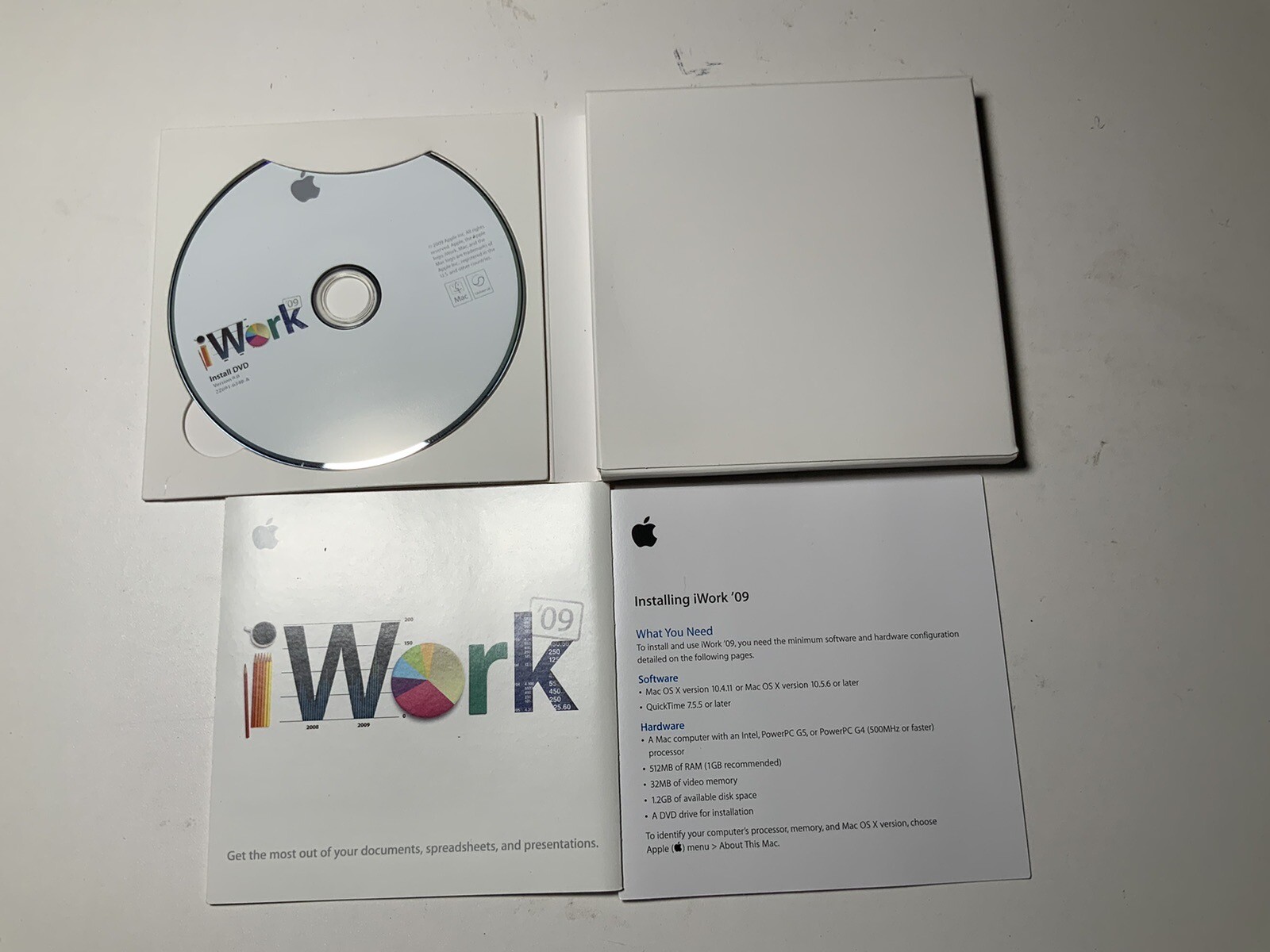 Apple iWork ’09 V9.0.3 MB942Z/A Install DVD for Mac