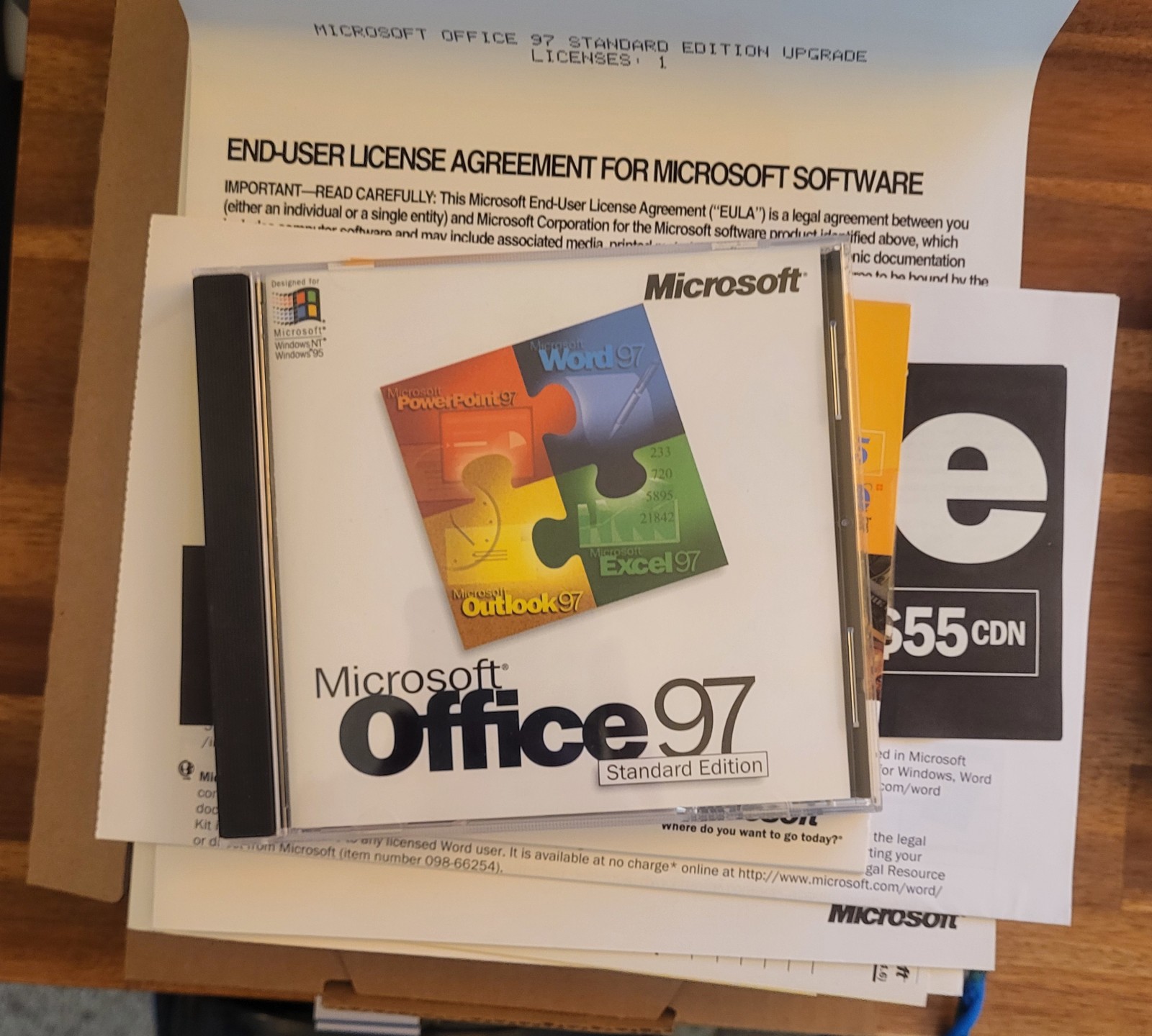Microsoft Office 97 Standard Edition Windows Upgrade PC, 1996 Big Box