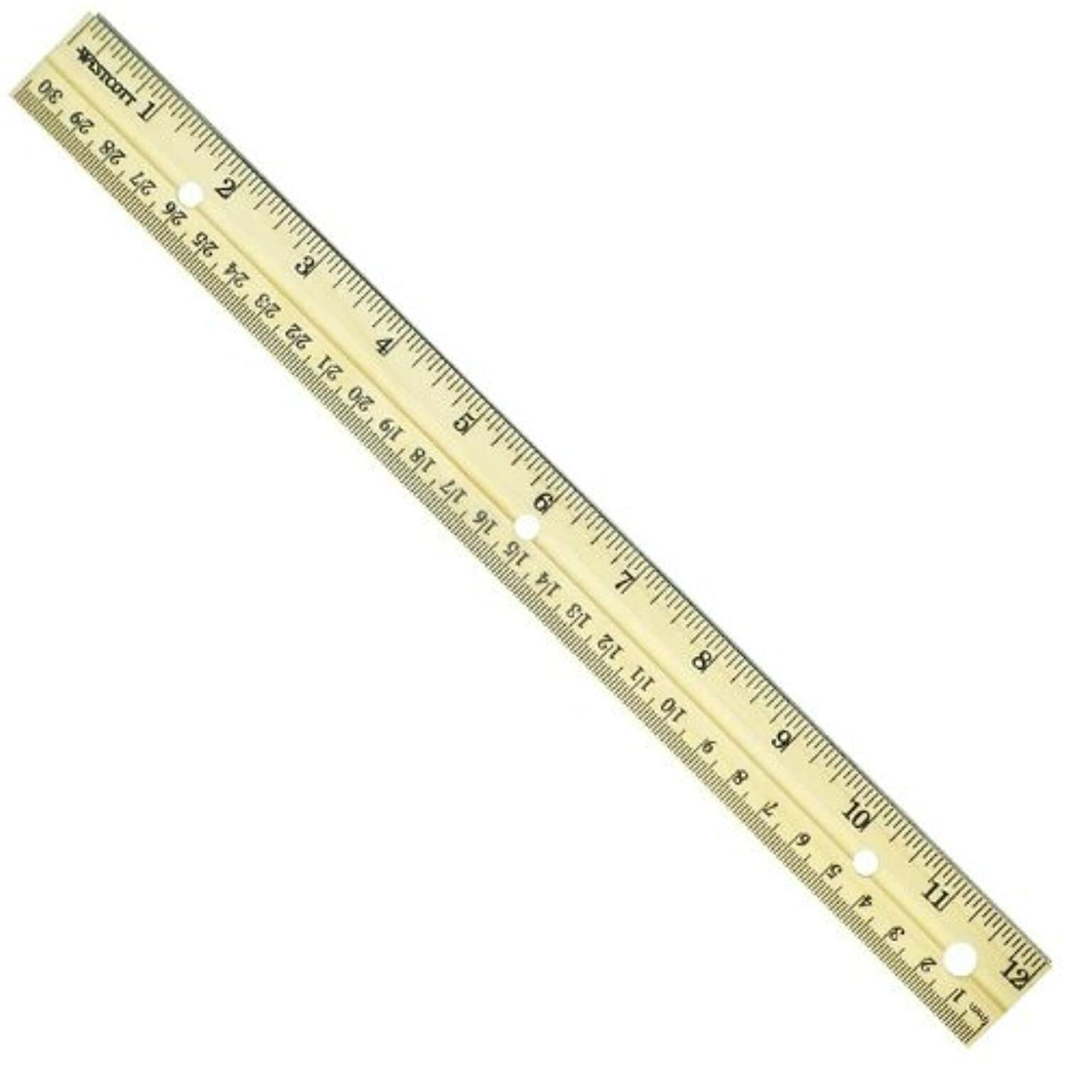 Amazon Wholesale Lot Of 36 Westcott Hole Punched Wood Ruler Metal Edge 12 Inches