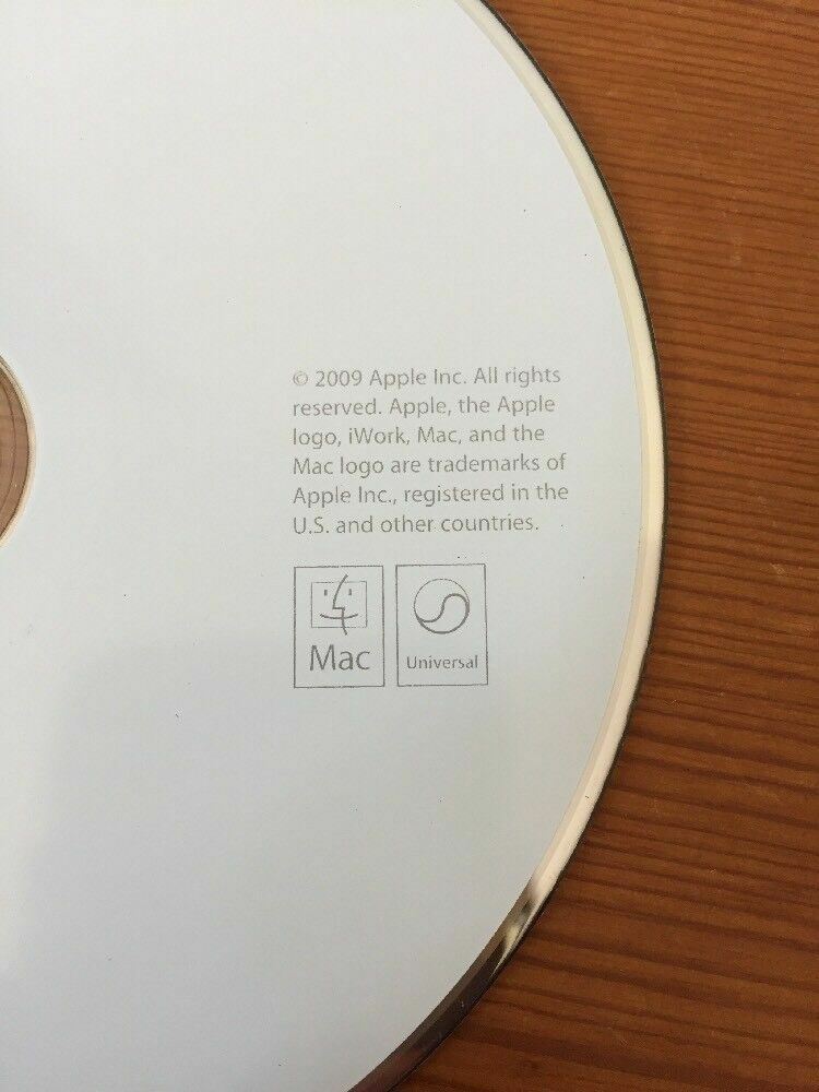 2009 iWork Macintosh Mac Install Software DVD 9.0.3 Disc Pages Numbers Keynote