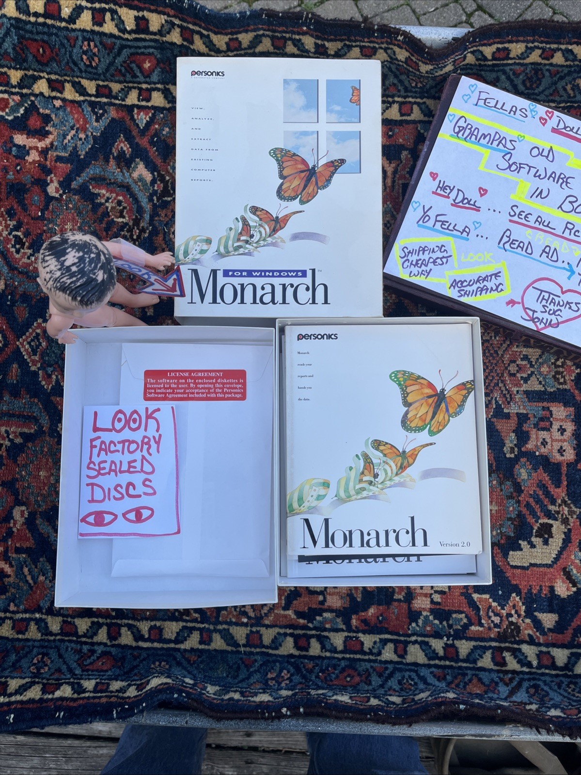 Monarch 2.0 Software New in Box, Sealed Discs W Manuals Booklets In Box 1994