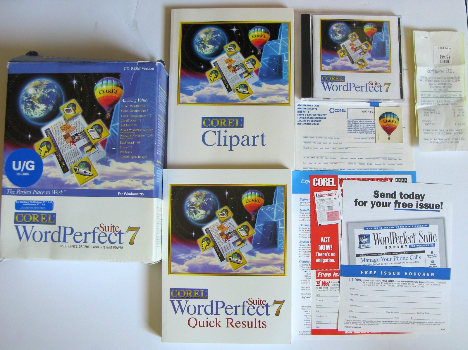 👀Corel WordPerfect Suite 7 For Windows 95, Complete with User Manuals
