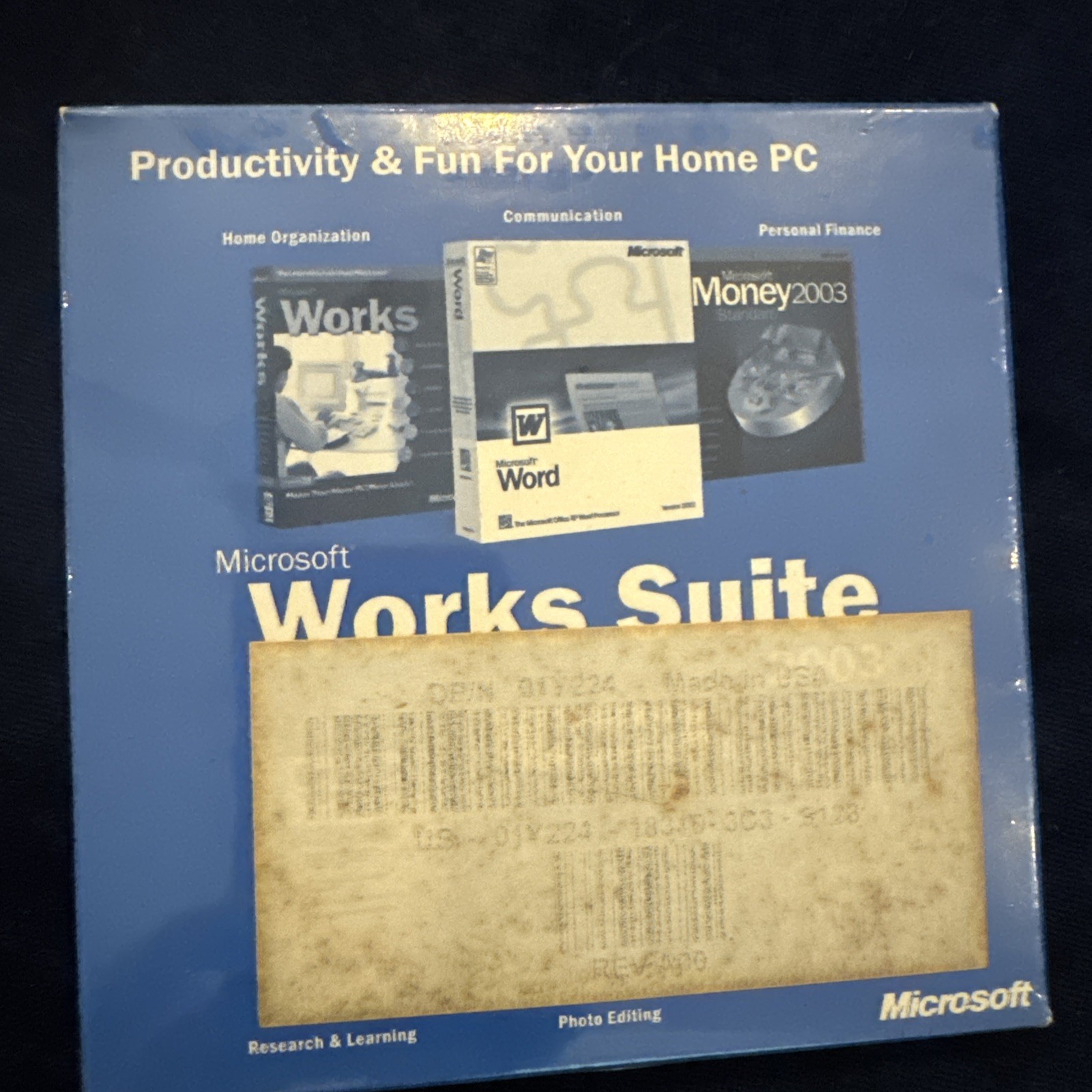 Microsoft Works Suite 2003 (Dell OEM) – CD Set with COA – New Sealed Case
