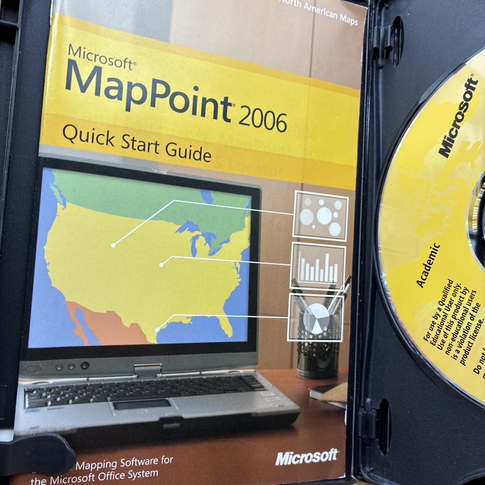 Microsoft MapPoint 2006 Full Version 2CD. North American Maps