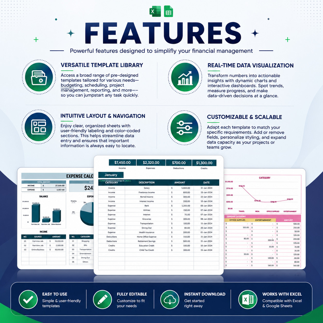 10+ Expense & Budget Templates | Excel & Google Sheets | Budget Planner